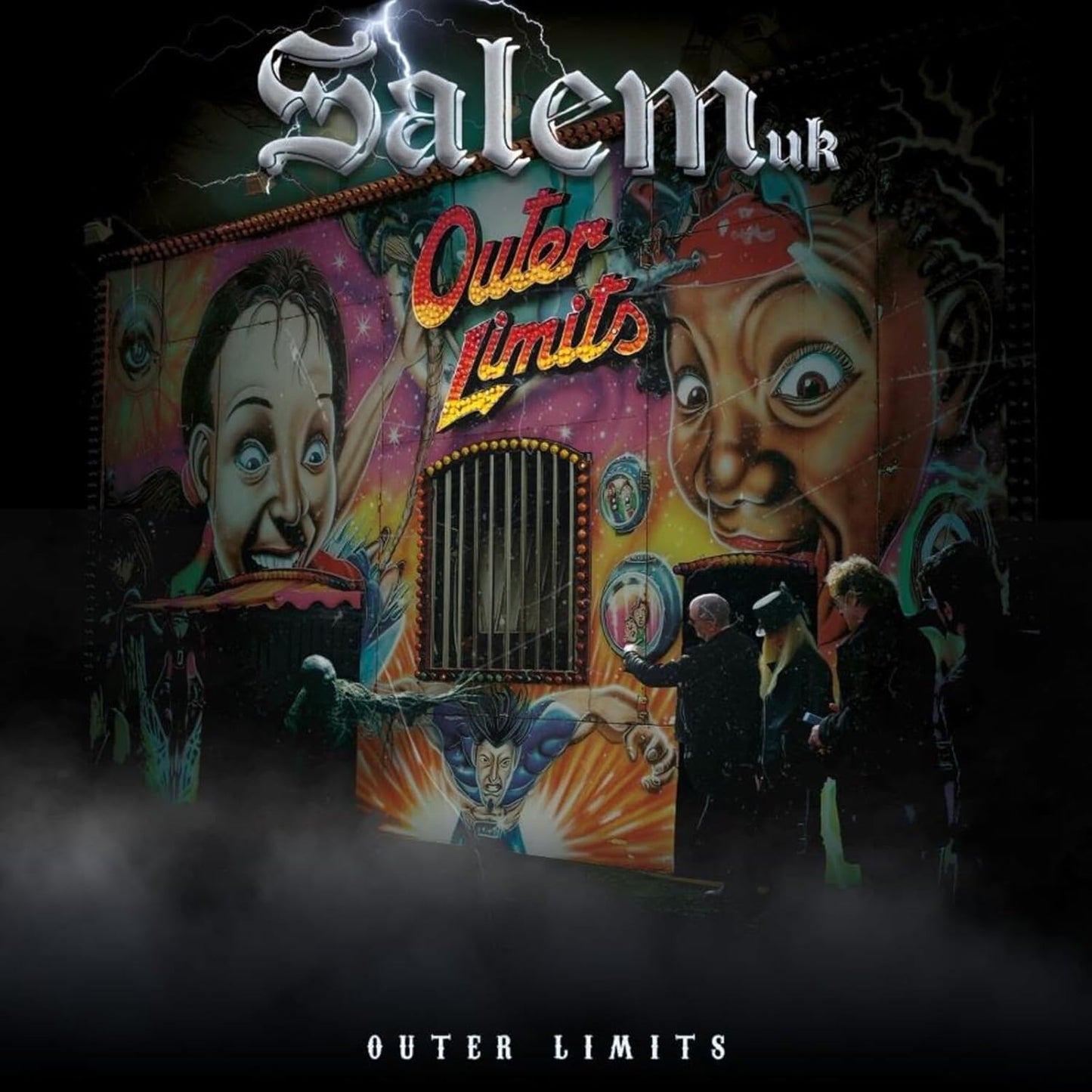 CD cover for Salem UK’s “Outer Limits” featuring surreal, distorted faces.
