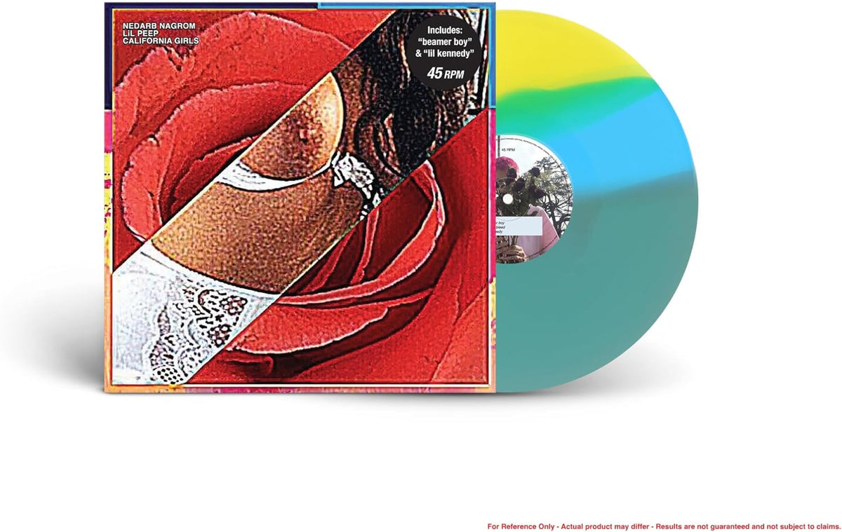 Vinyl record of Lil Peep’s “California Girls,” featuring album art.