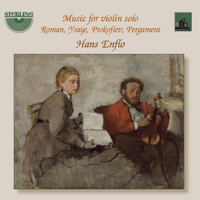 CD cover: painting of two people with sheet music, titled "Music for violin solo".