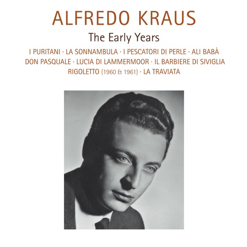 CD cover featuring a black and white portrait of opera singer Alfredo Kraus.