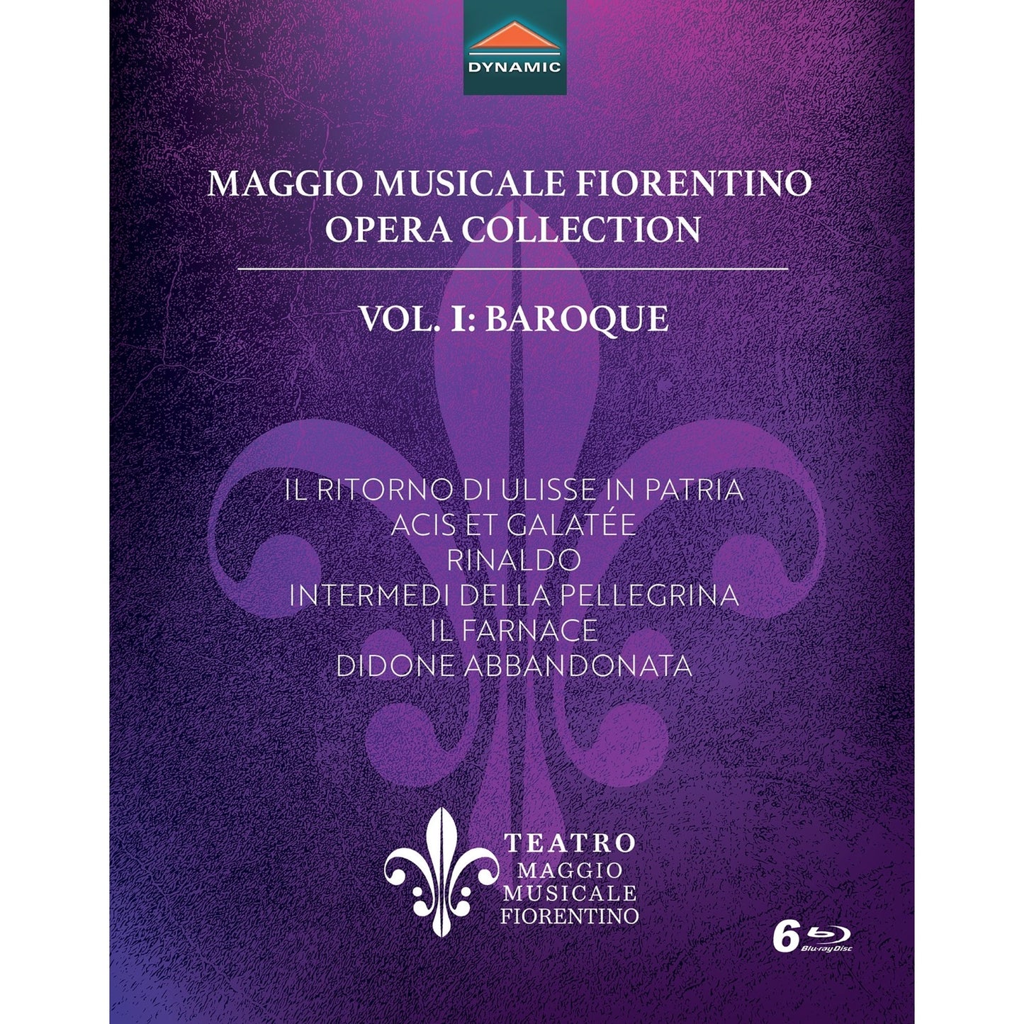 Blu-ray cover for "Maggio Musicale Opera Vol. 1: Baroque" with floral design.