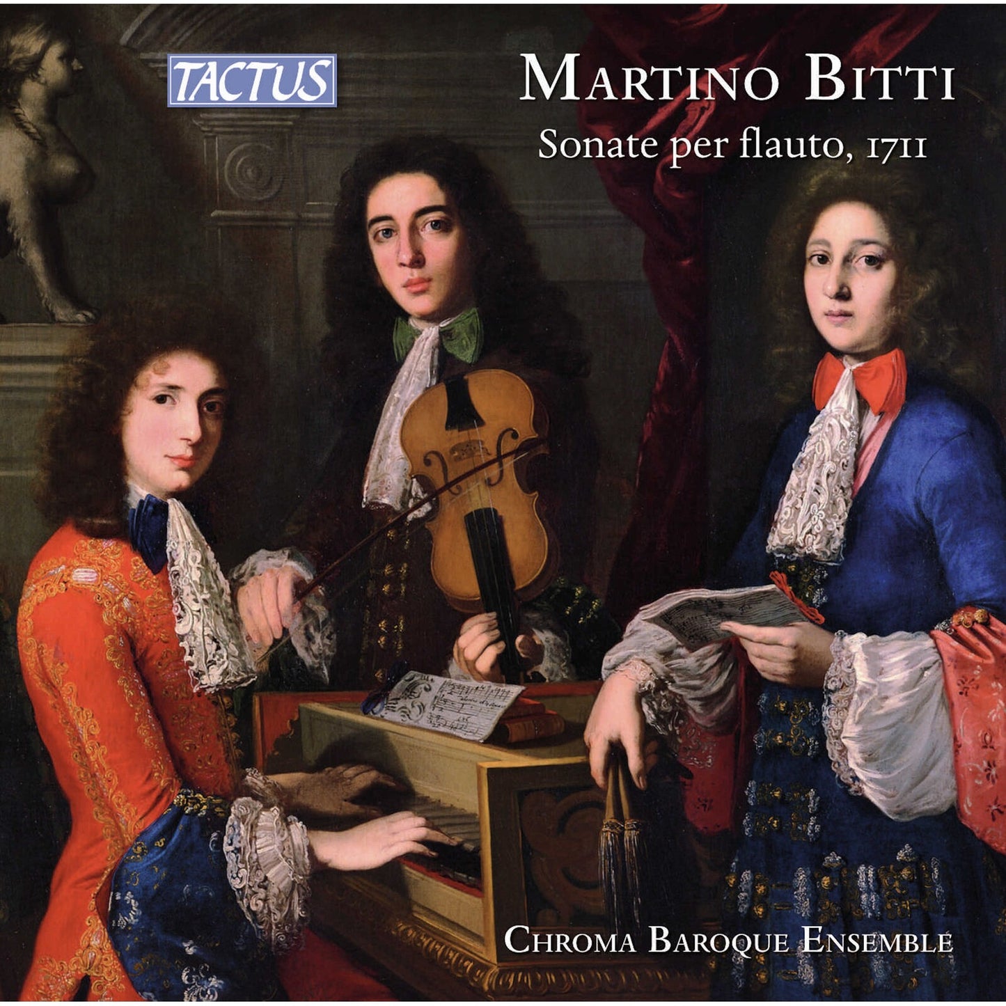 CD cover featuring three people in baroque attire with musical instruments.