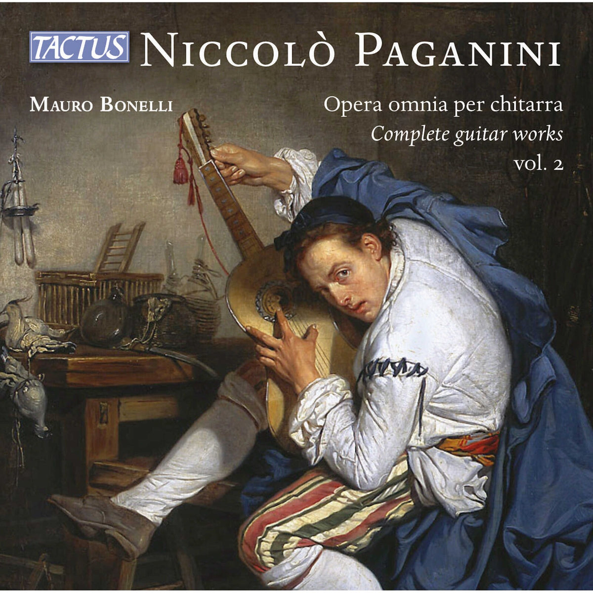 CD cover featuring a painting of a man playing a lute-like instrument.
