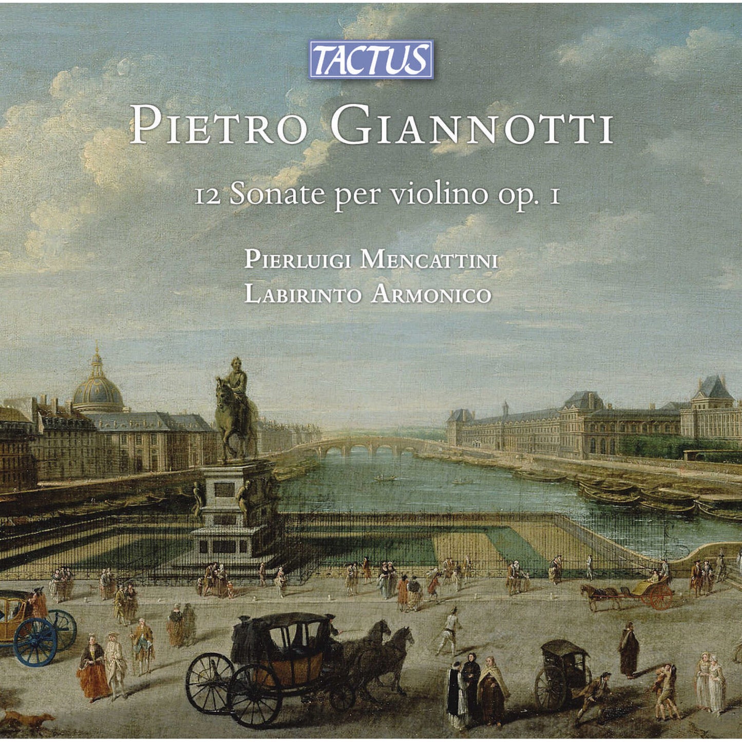 CD cover with a classical painting of a European city scene.