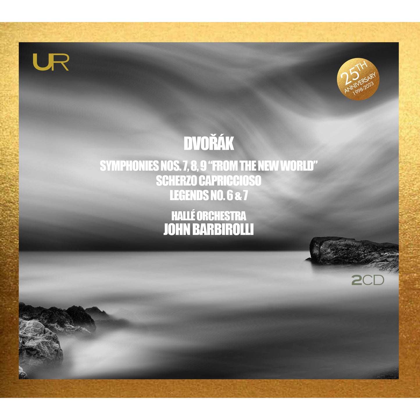 CD cover for Dvorak symphonies by Barbirolli and the Halle Orchestra.