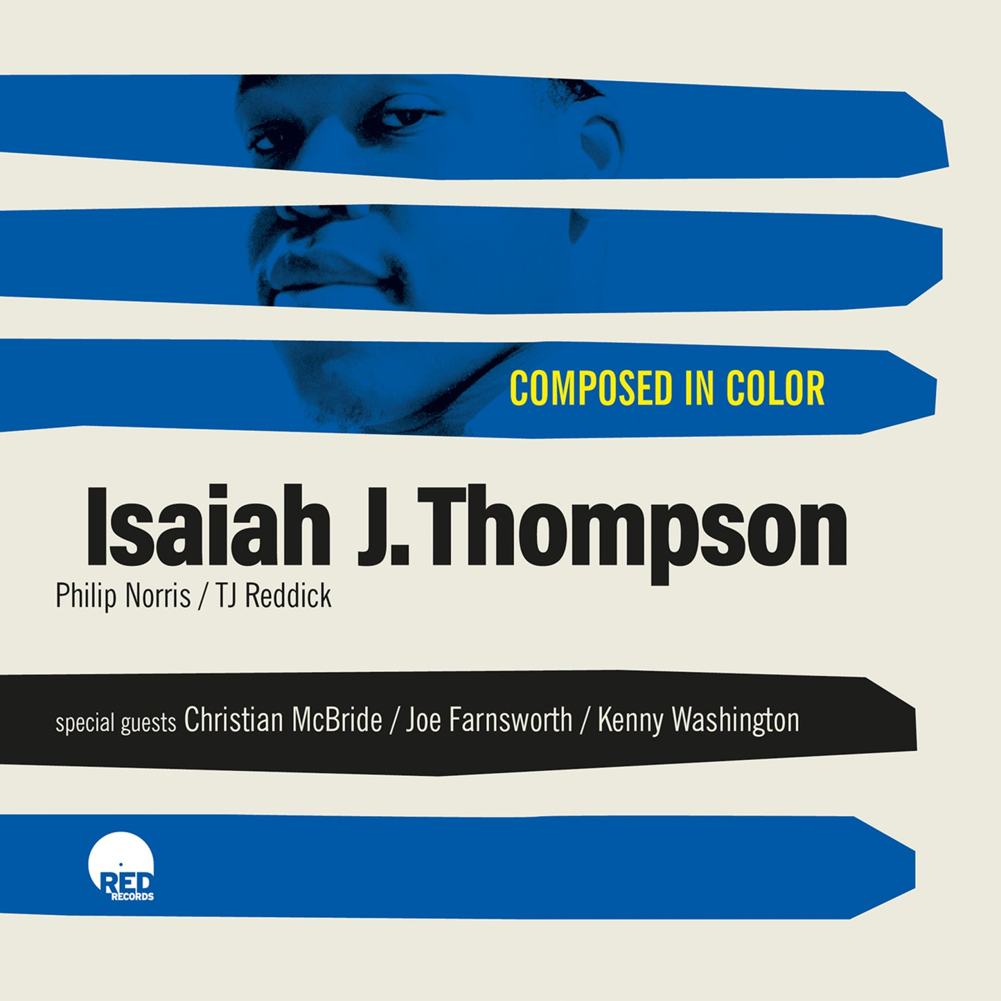CD cover for Isaiah J. Thompson’s “Composed In Color” featuring his portrait.