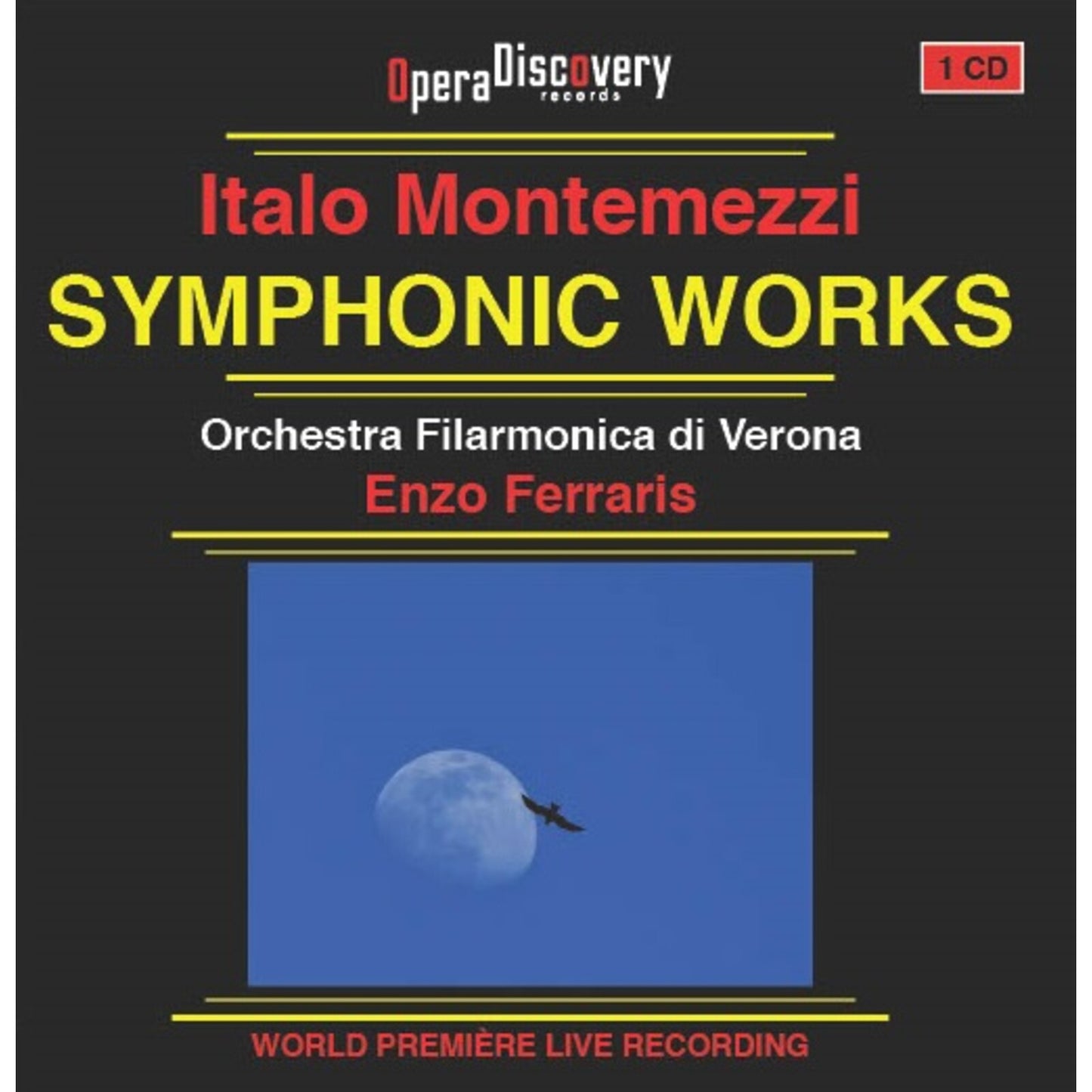 CD cover for Italo Montemezzi’s Symphonic Works by Enzo Ferraris.