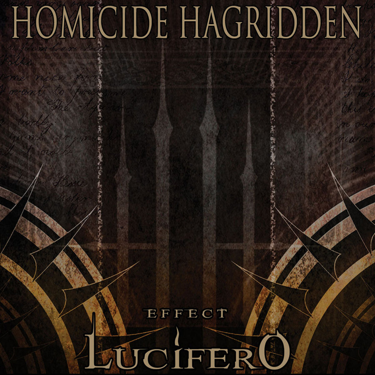 CD cover for "Homicide Hagridden - Effect Lucifero" with dark, gothic imagery.