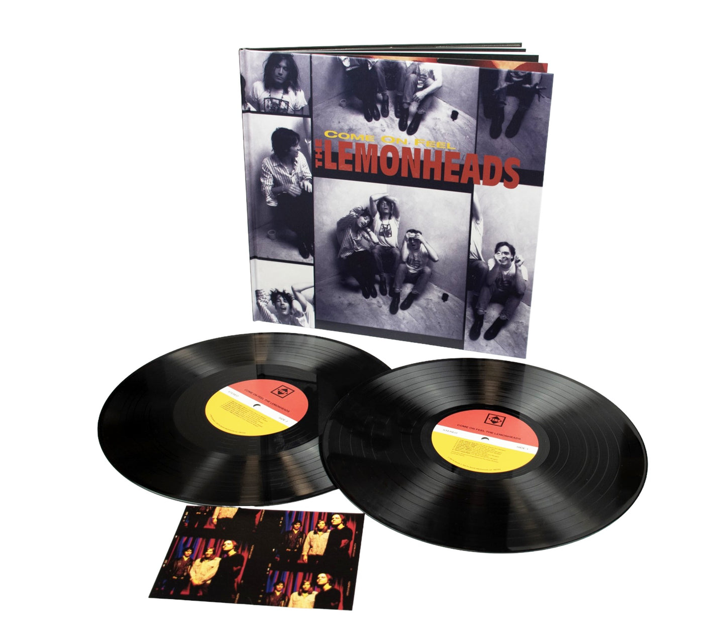 Two black vinyl LPs and gatefold cover for The Lemonheadsā āCome on Feel.ā