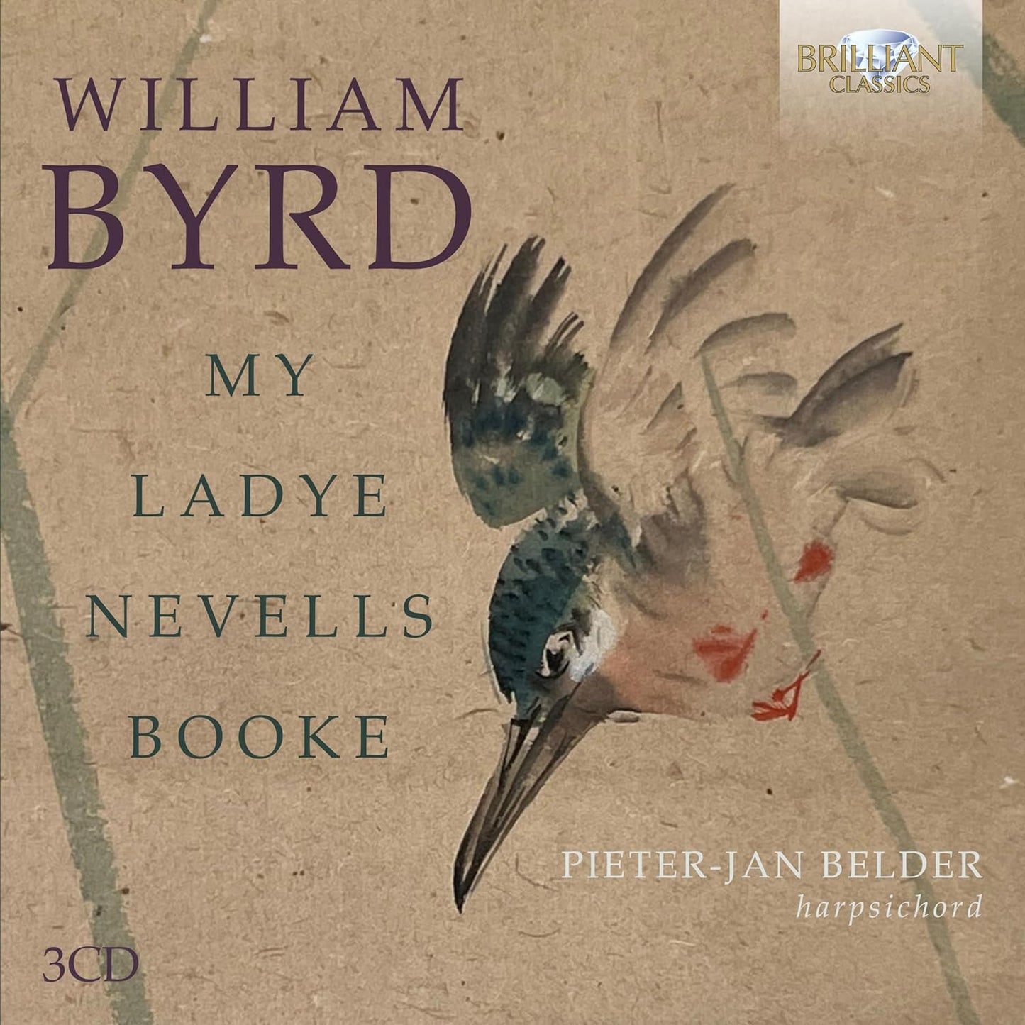 CD cover for William Byrd’s music, featuring a painted magpie.