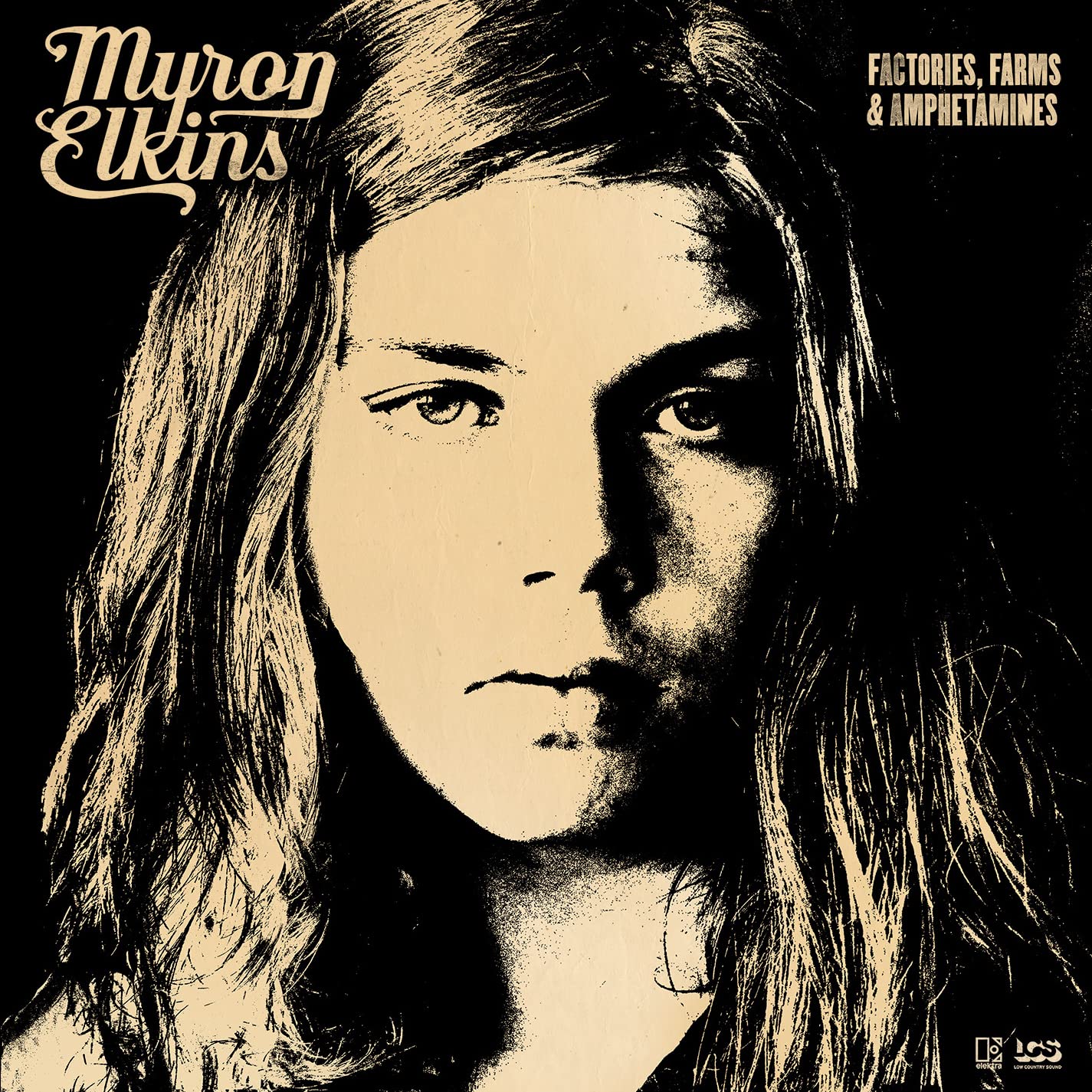 CD cover: black and white portrait of a man with long hair.