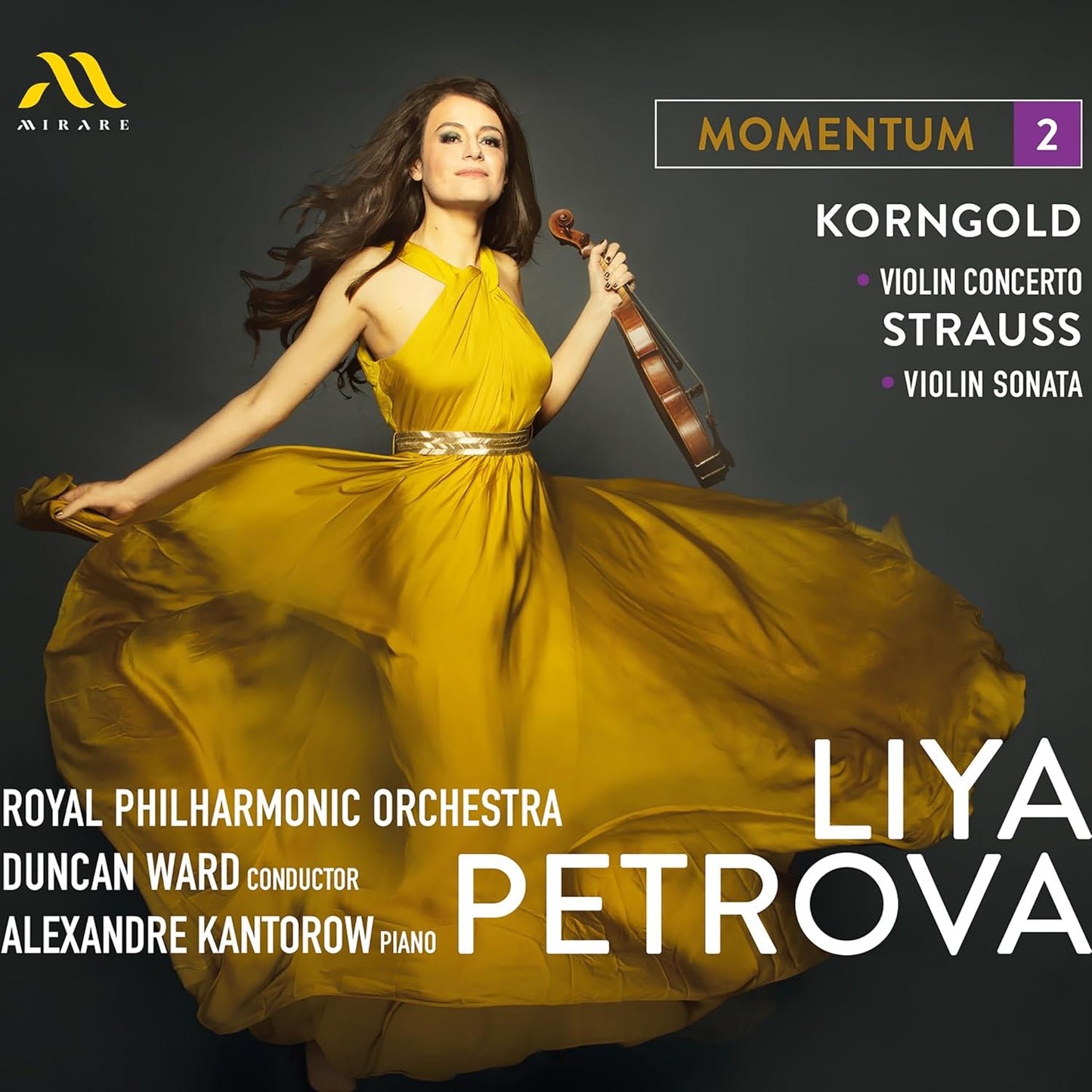 CD cover featuring violinist Liya Petrova with the Royal Philharmonic Orchestra.