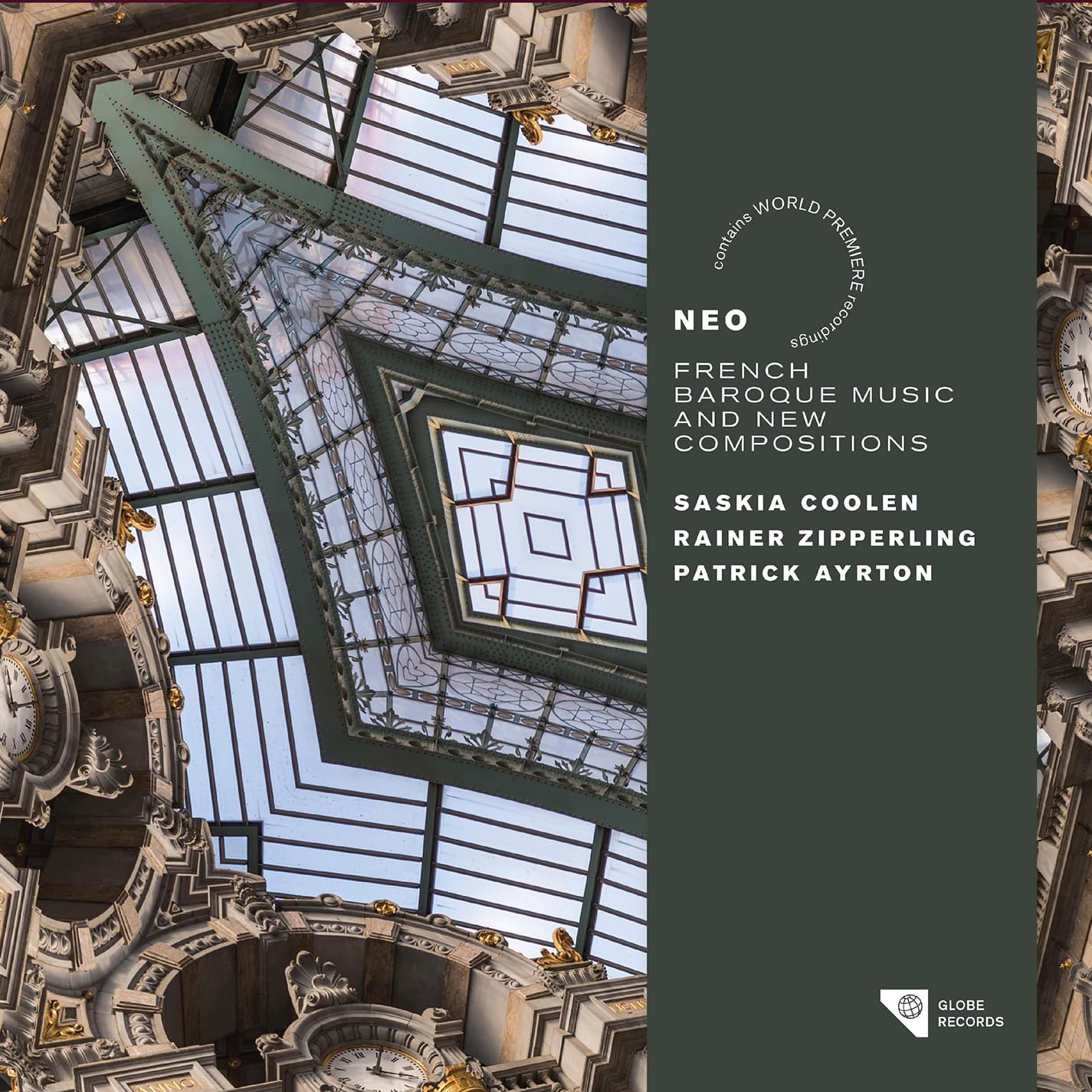 CD cover for Saskia Coolen's "Neo" featuring ornate architectural detail.