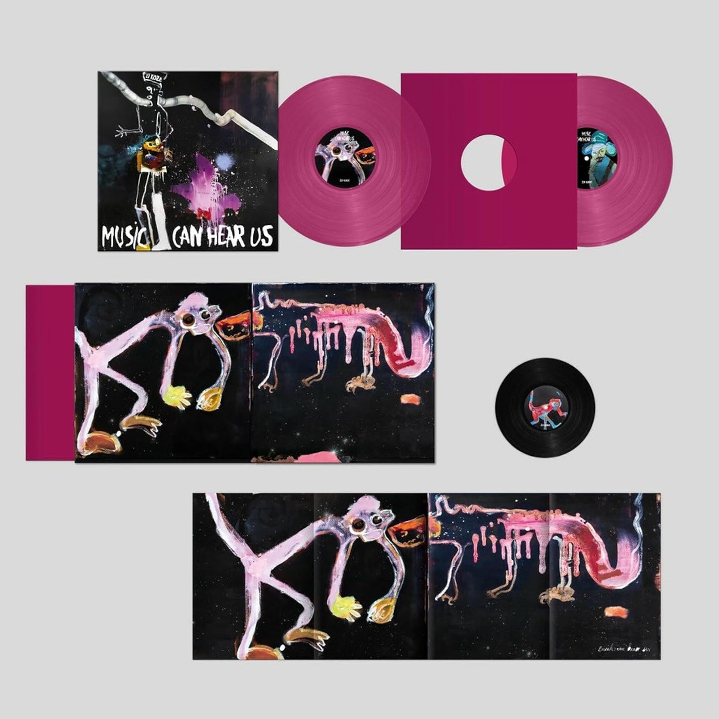 Dj Koze "Music Can Hear Us" vinyl record with abstract artwork.