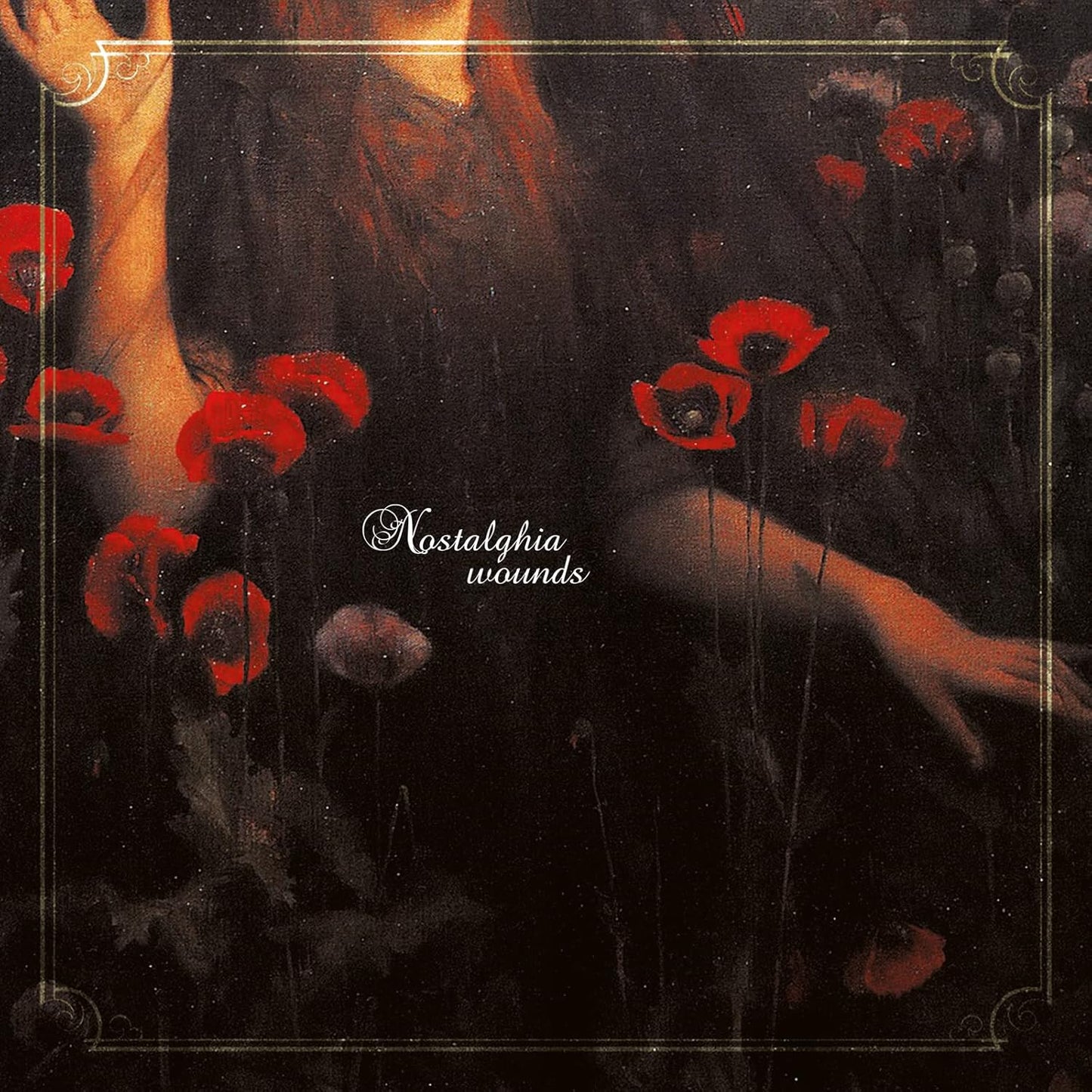CD cover with a painted image of hands and red poppies.
