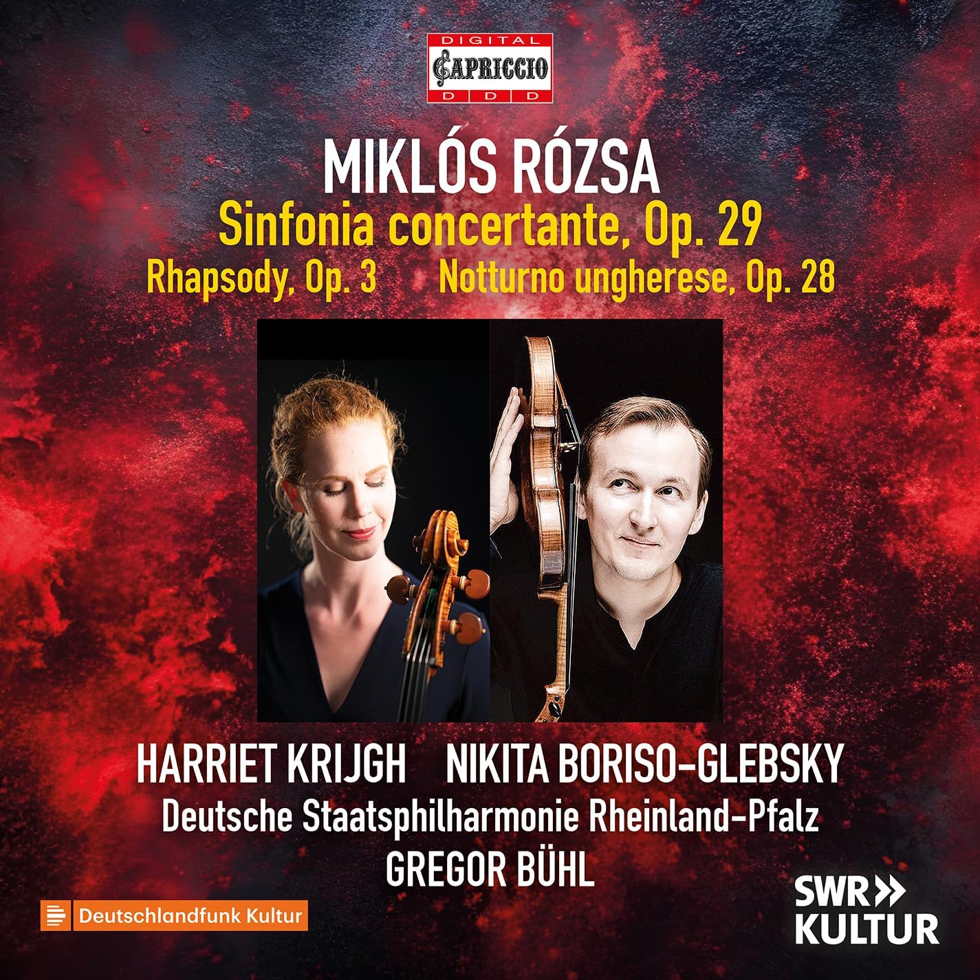CD cover featuring portraits of Harriet Krijgh and Nikita Boriso-Glebksy.