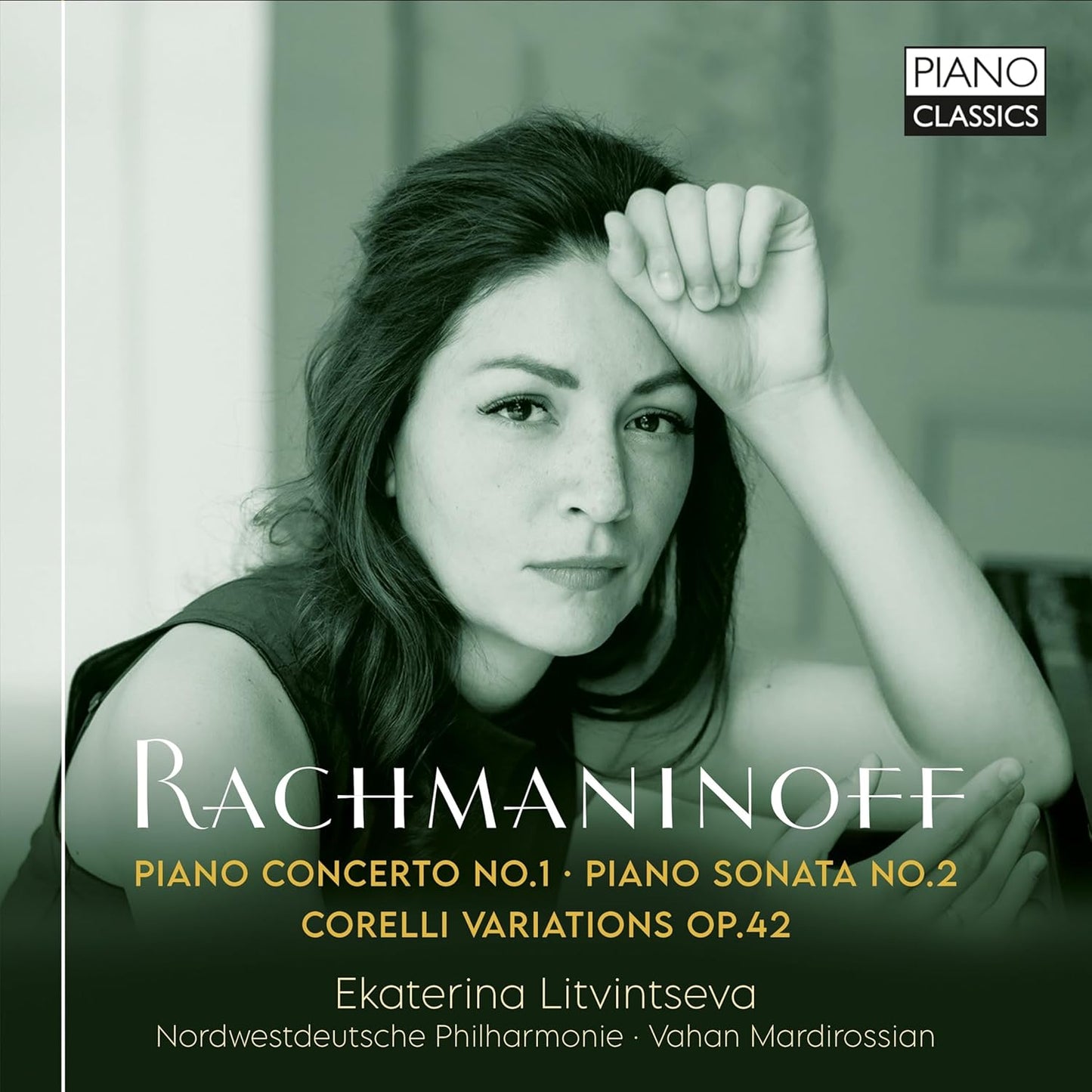 CD cover featuring pianist Ekaterina Litvintseva and "Rachmaninoff" text.