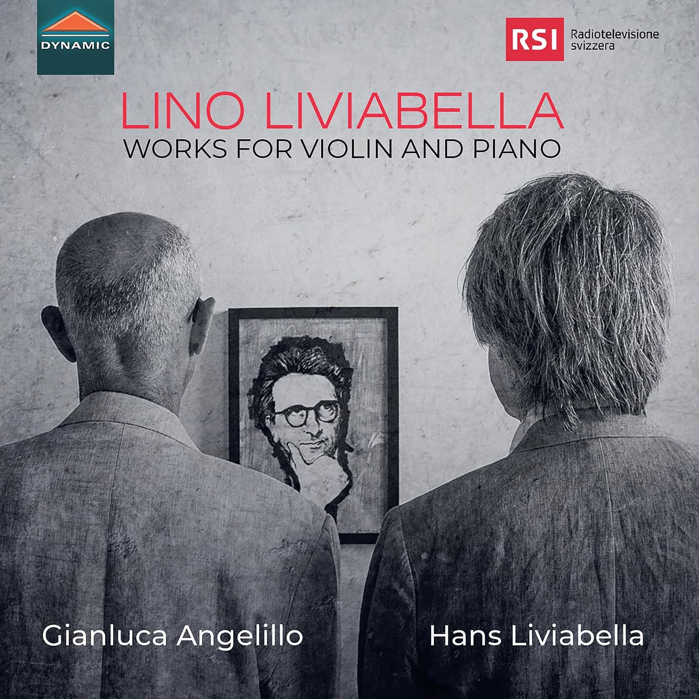 CD cover featuring a portrait of a man in a frame, with musicians’ names.