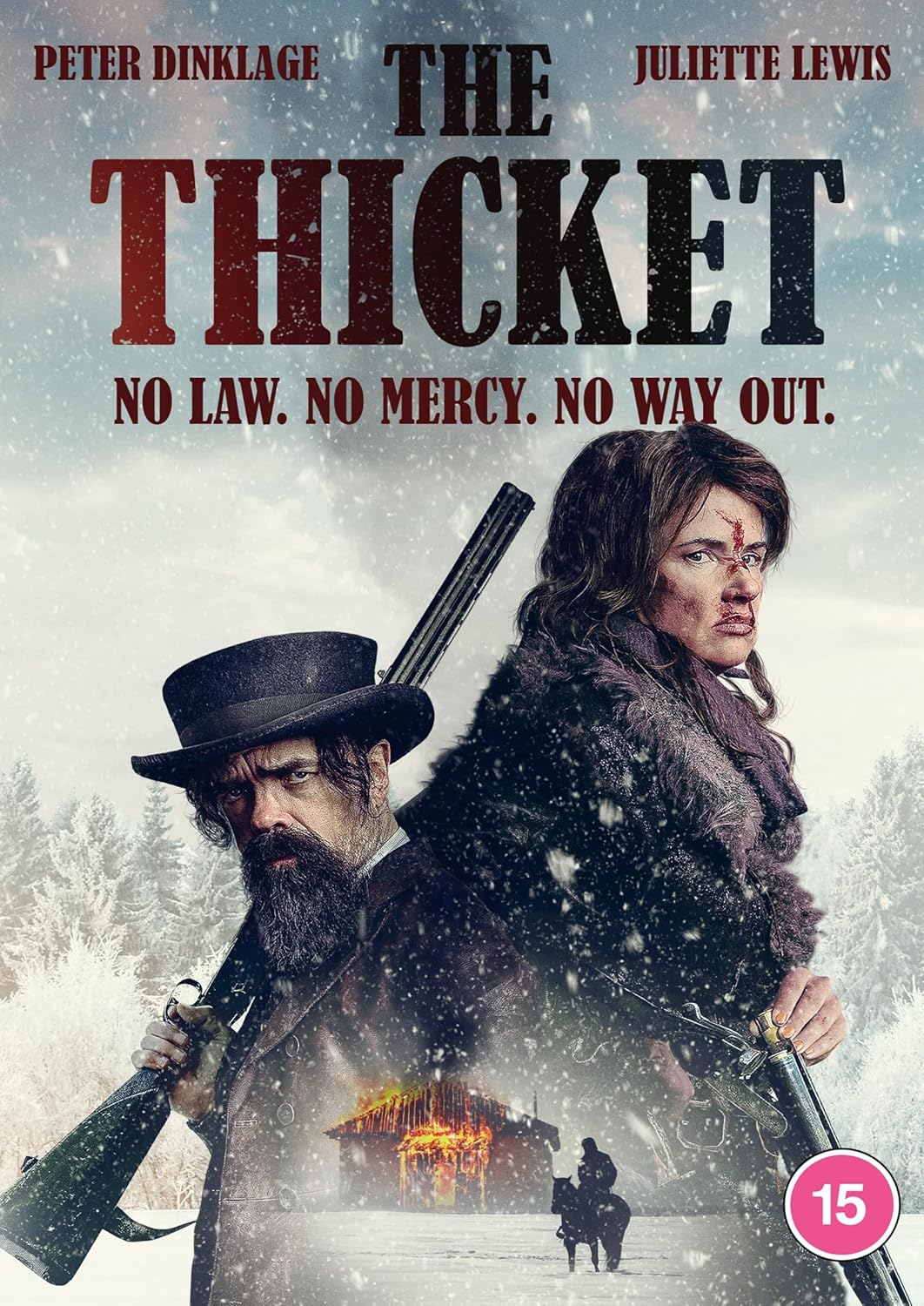 DVD case for The Thicket featuring a gritty western landscape and character portraits.