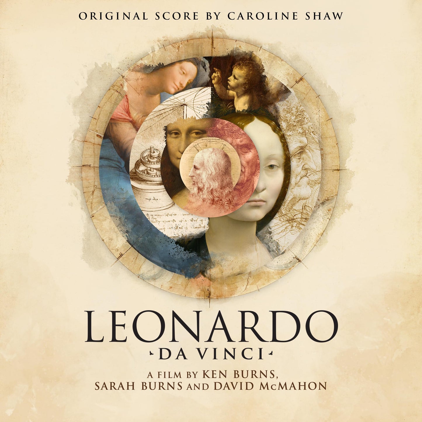 CD cover for “Leonardo da Vinci” film score, featuring Renaissance art.