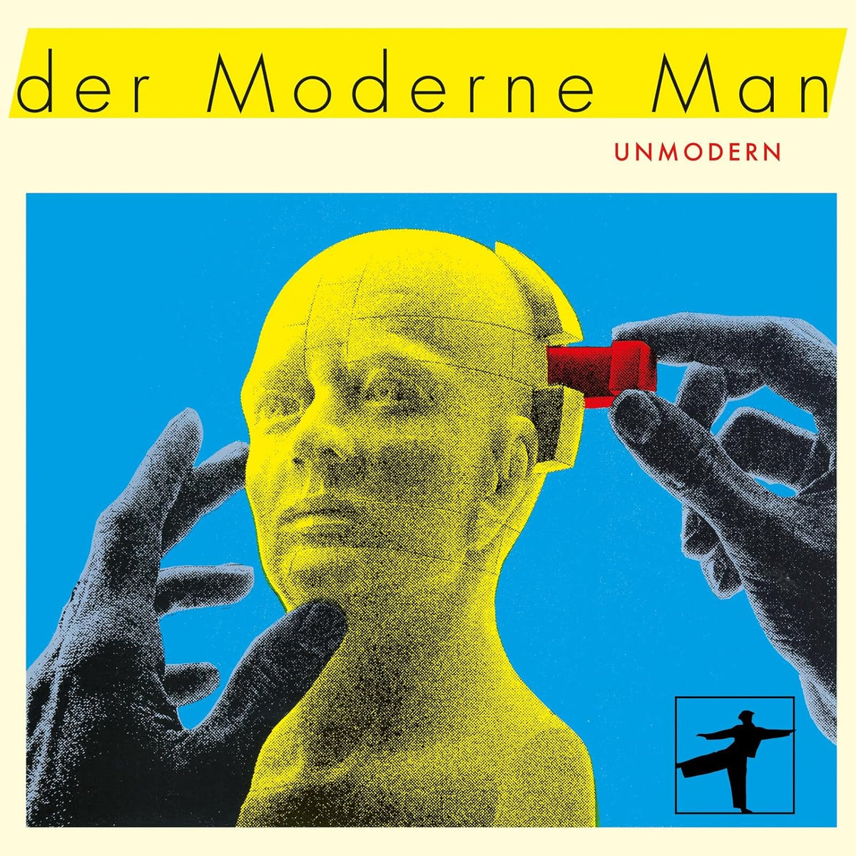 CD cover: yellow head figure with a red device, blue background.