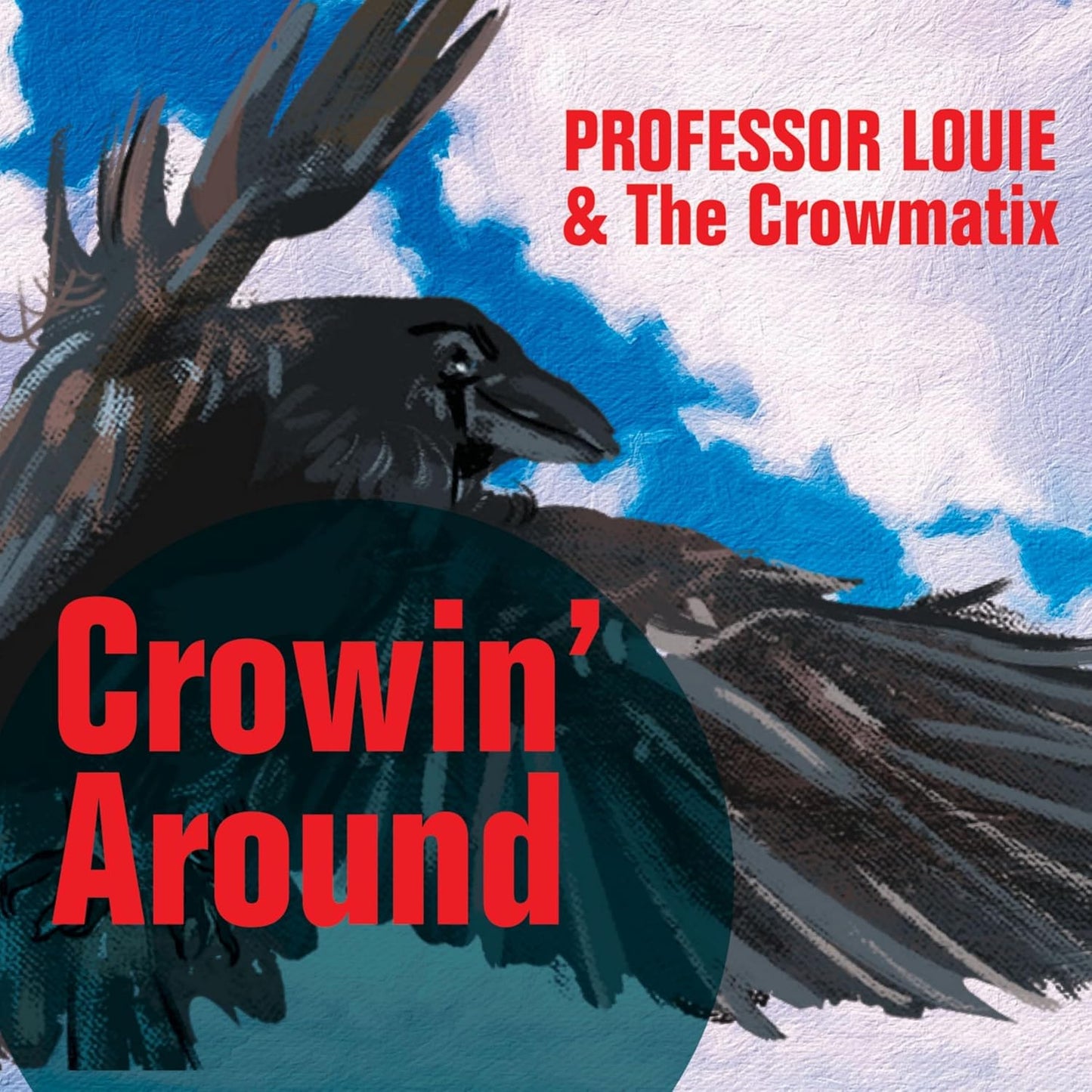 CD cover with a stylized illustration of a crow in flight.