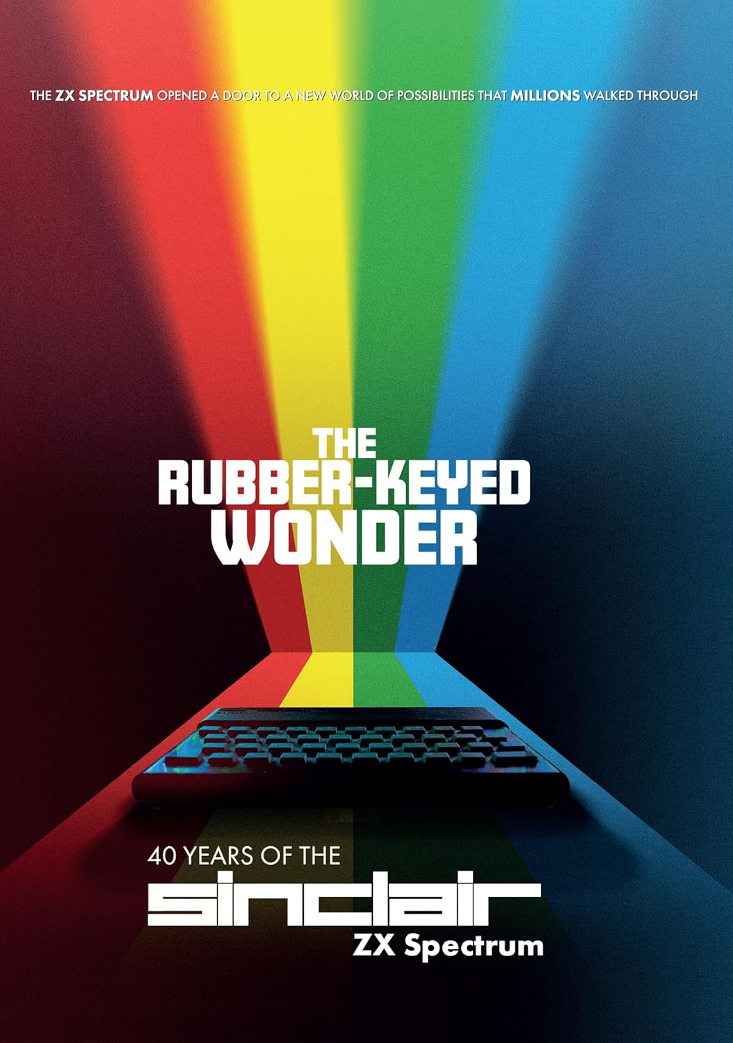 DVD cover for “The Rubber-keyed Wonder” featuring a ZX Spectrum computer.