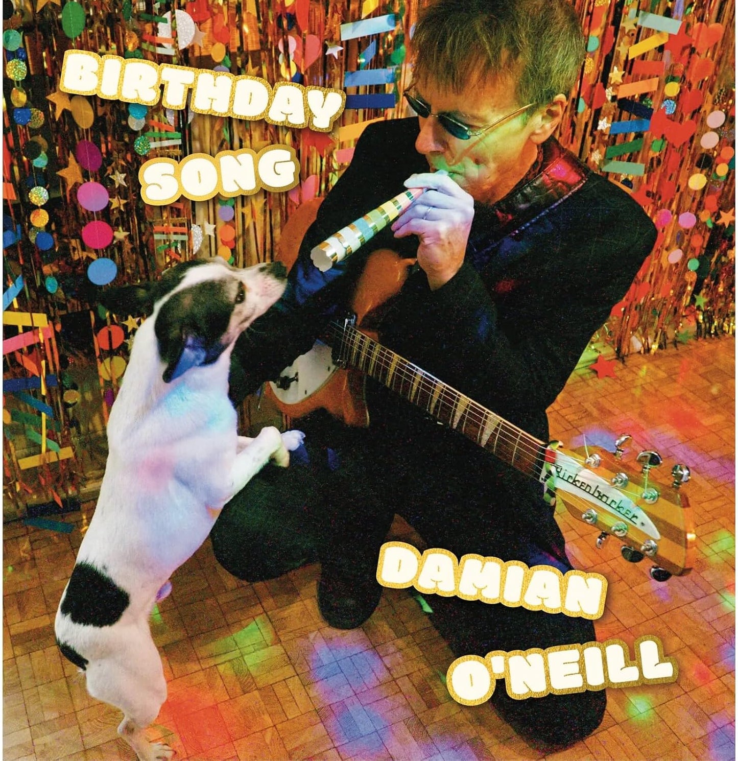 Vinyl record of O’Neill Damian’s “Birthday Song,” featuring cover art.