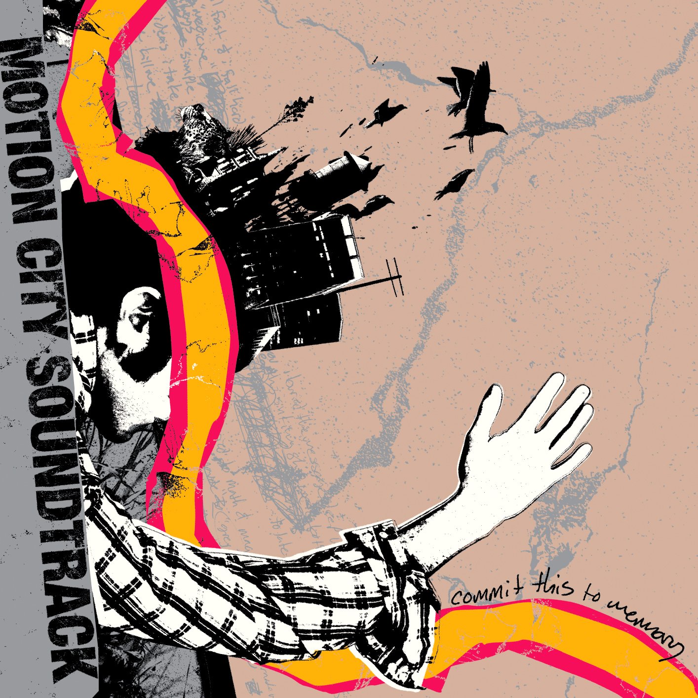 CD cover for Motion City Soundtrack’s “Commit This to Memory” with illustrated figures.