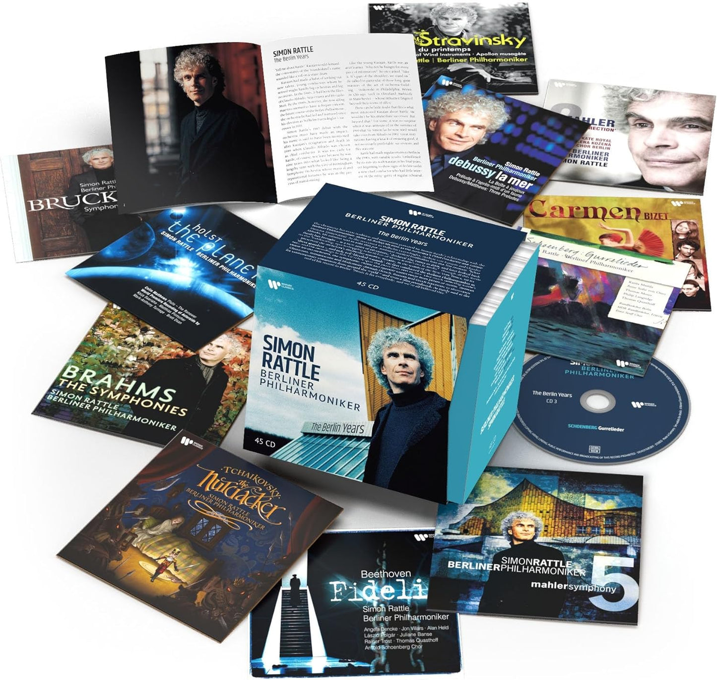 CD collection featuring conductor Sir Simon Rattle and the Berlin Philharmonic.