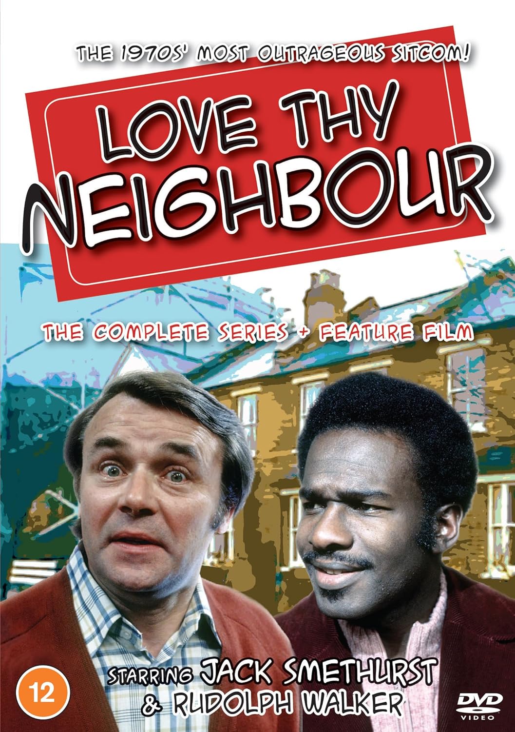 DVD case with a simple design and the title Love Thy Neighbour prominently displayed.