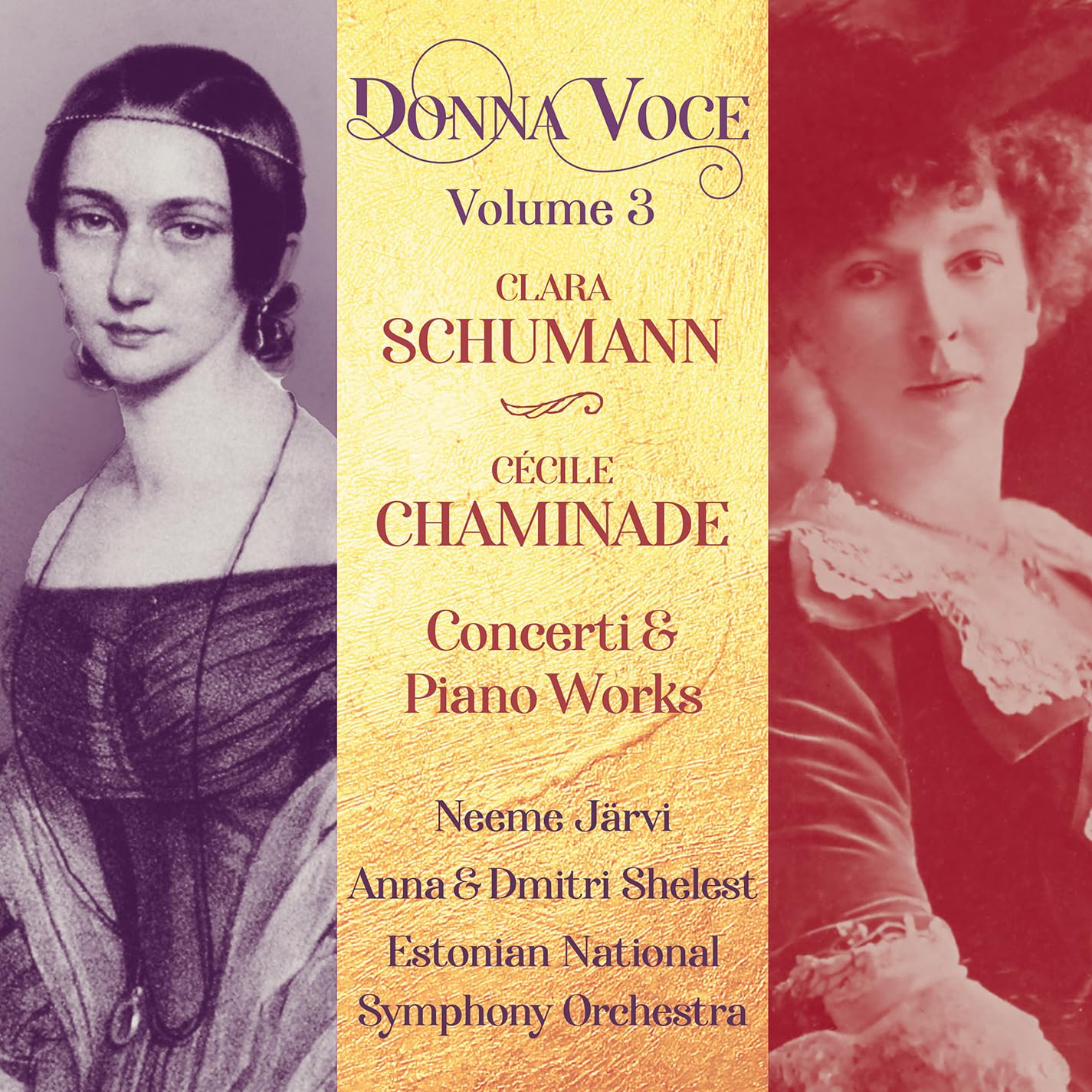 CD cover featuring portraits of Clara Schumann and Cécile Chaminade.