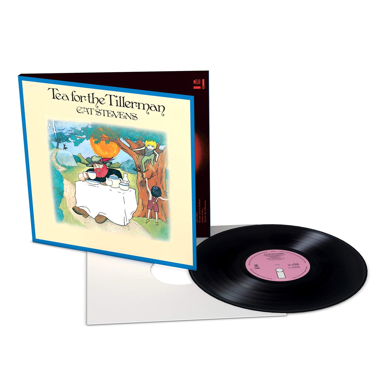 Cat Stevens Tea for the Tillerman vinyl record album cover and black vinyl disc.