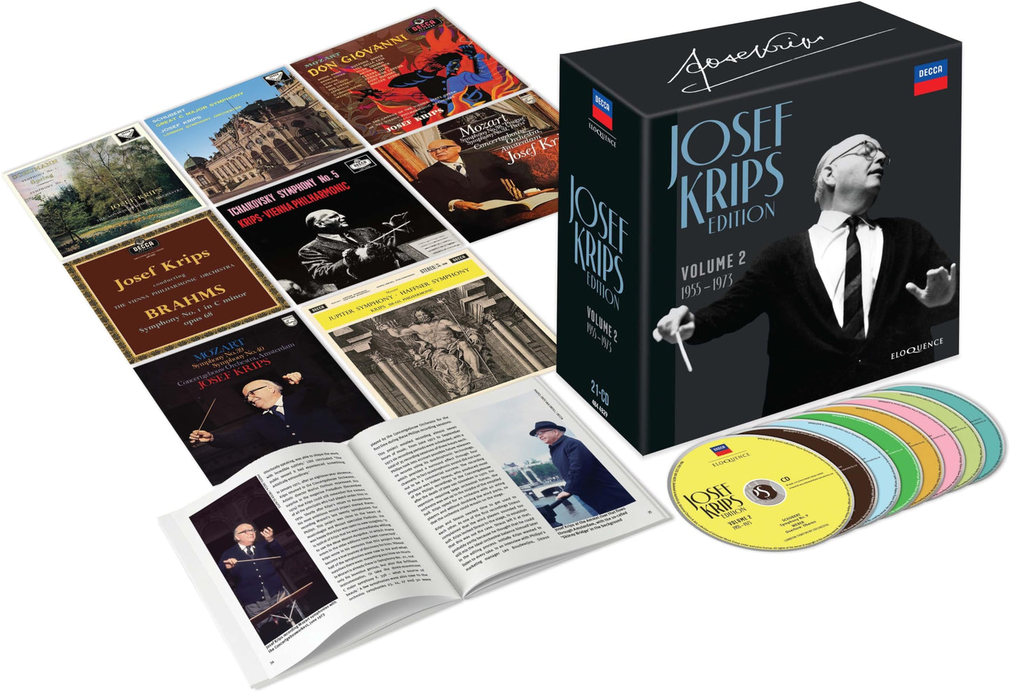 CD box set featuring conductor Josef Krips in black and white portrait.