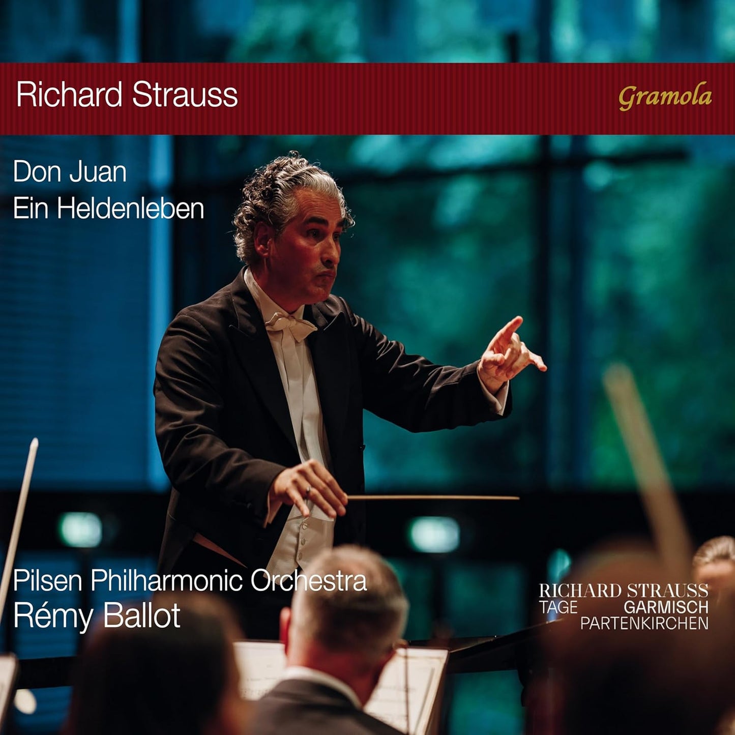 CD cover: Conductor Rémy Ballot with orchestra, Strauss' "Don Juan.