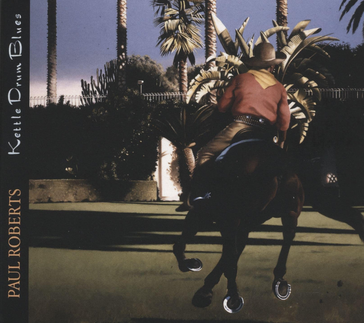 CD cover: a rider on horseback silhouetted against palm trees.