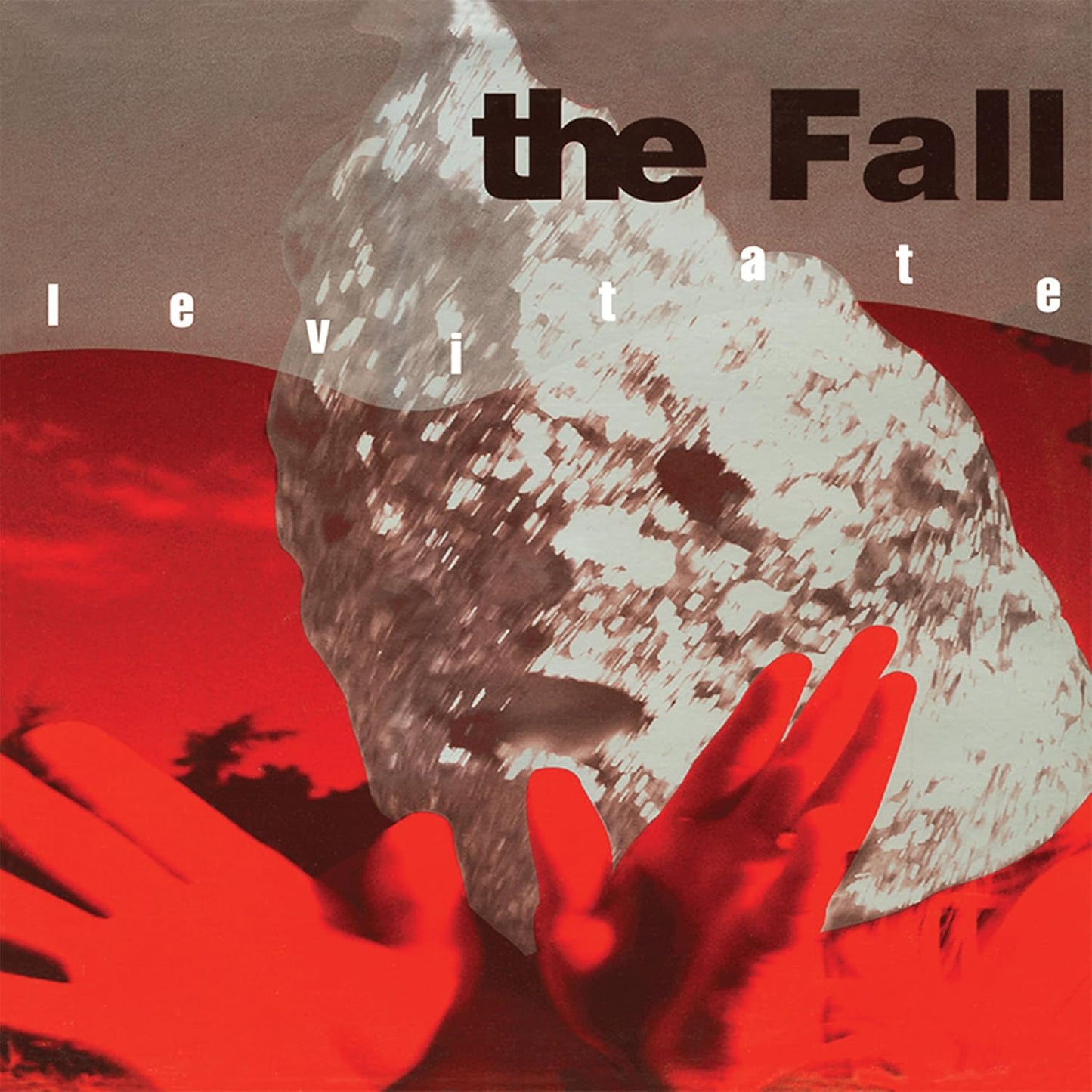Album cover for The Fall’s “Levitate” with red and white abstract imagery.