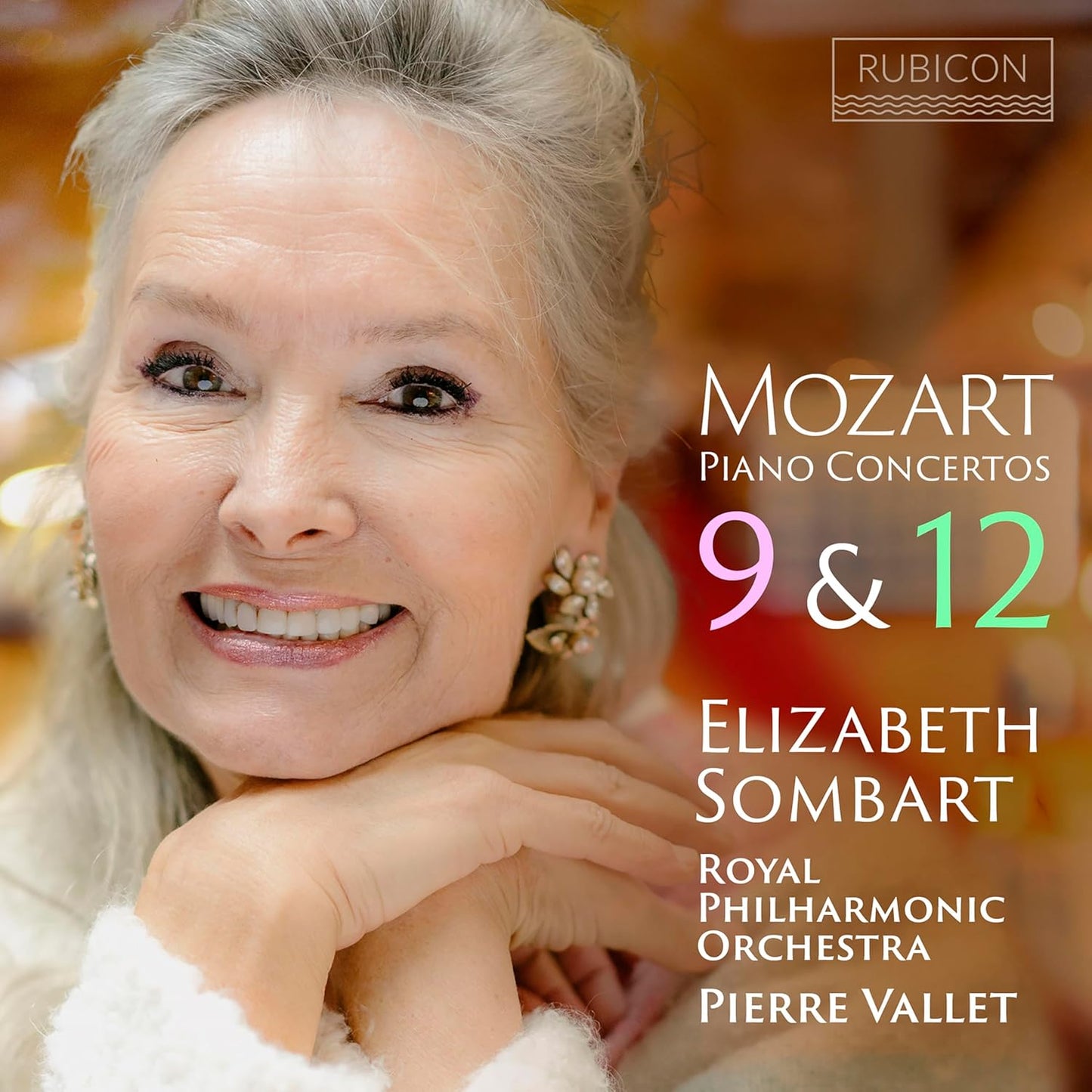 CD cover featuring pianist Elizabeth Sombart and text “Mozart: Piano Concertos”.