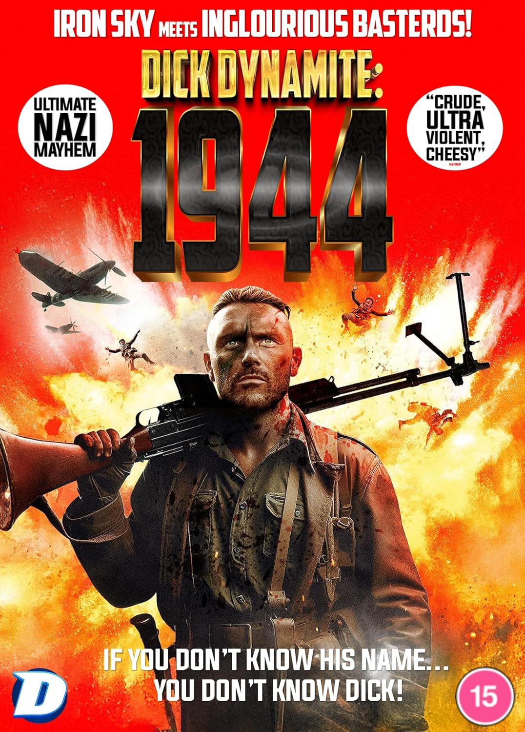 DVD cover for "Dick Dynamite '44" featuring a soldier and warplanes.