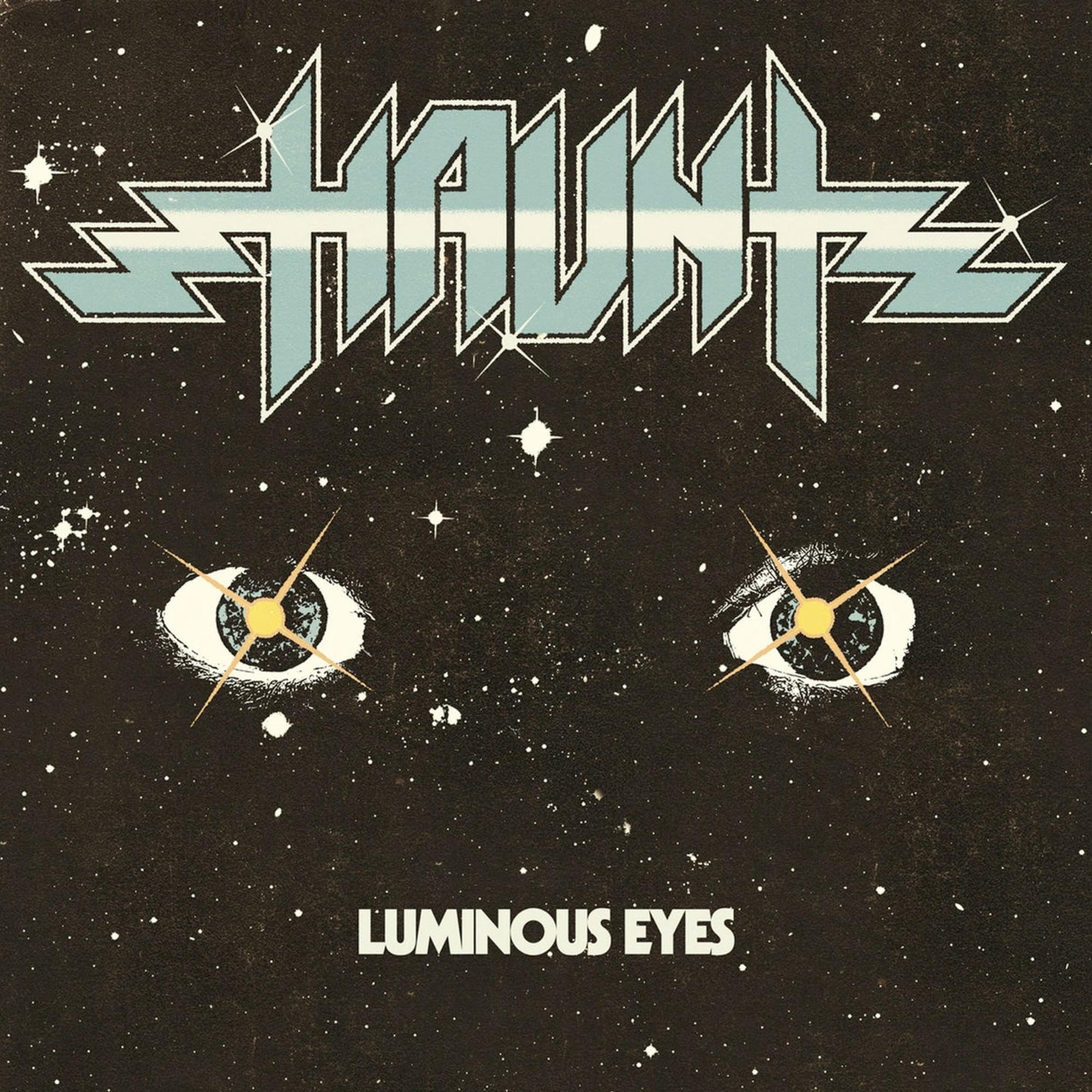 CD cover for Haunt’s “Luminous Eyes” featuring stylized eyes and text.