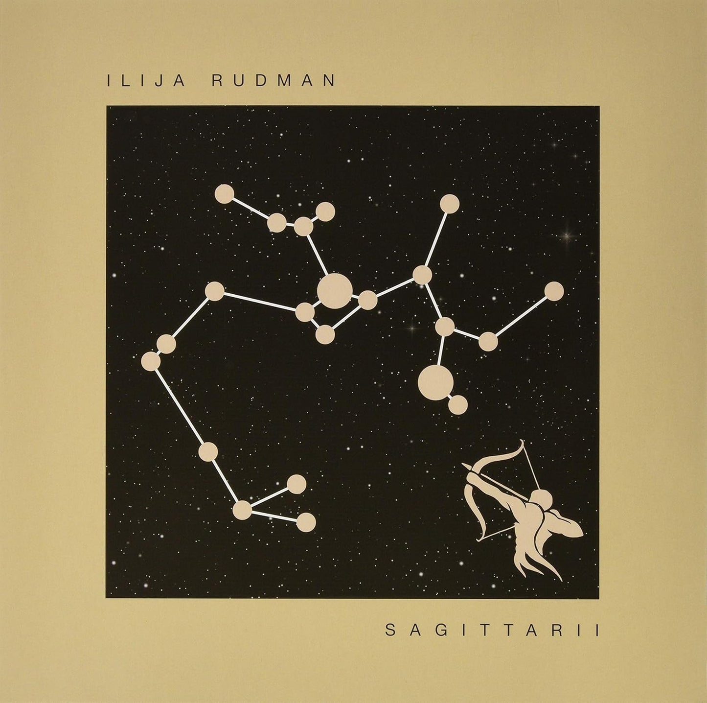 Vinyl record cover: constellation drawing on a dark speckled background.