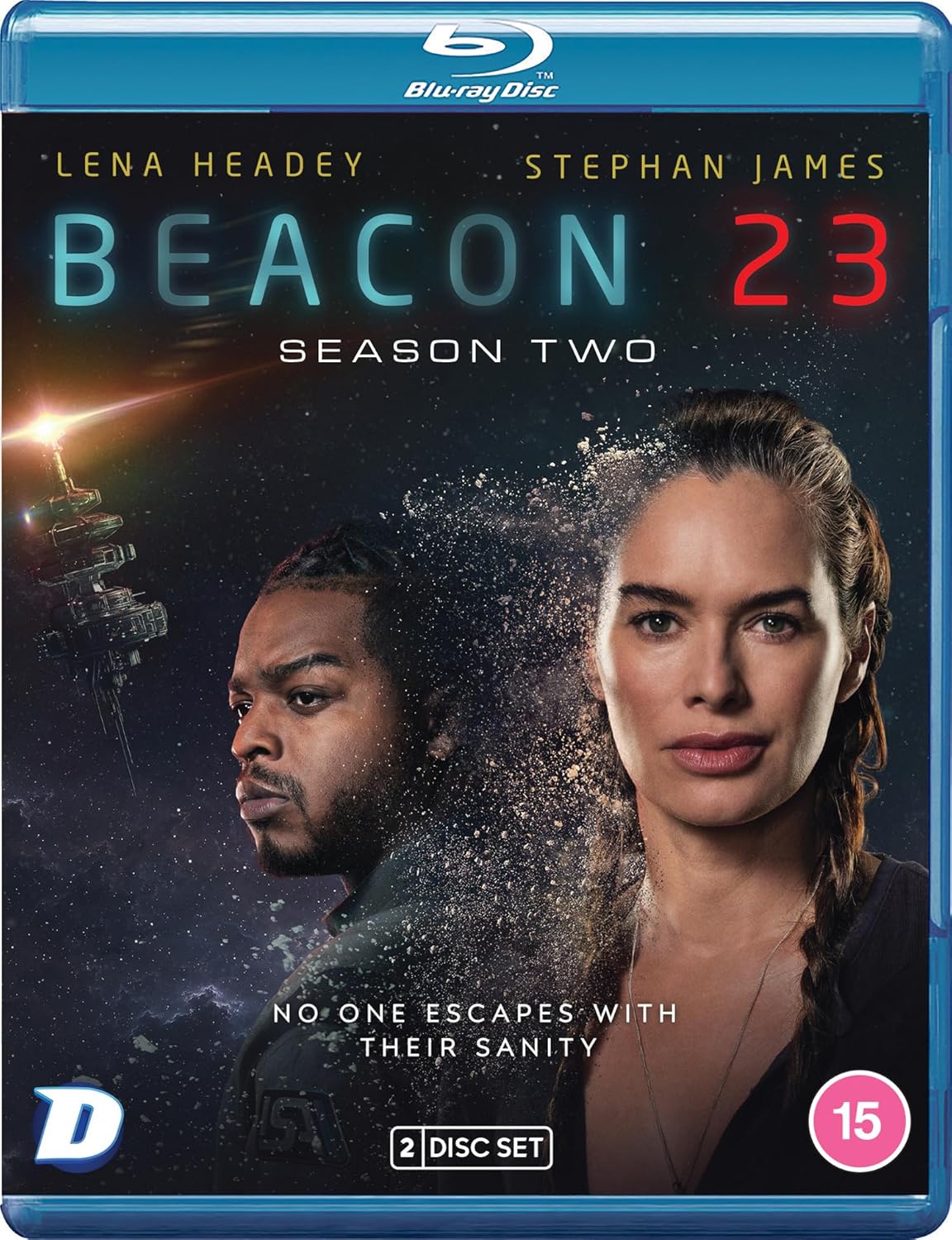 Beacon 23 Season Two Blu-ray cover with Lena Headey and Stephan James.