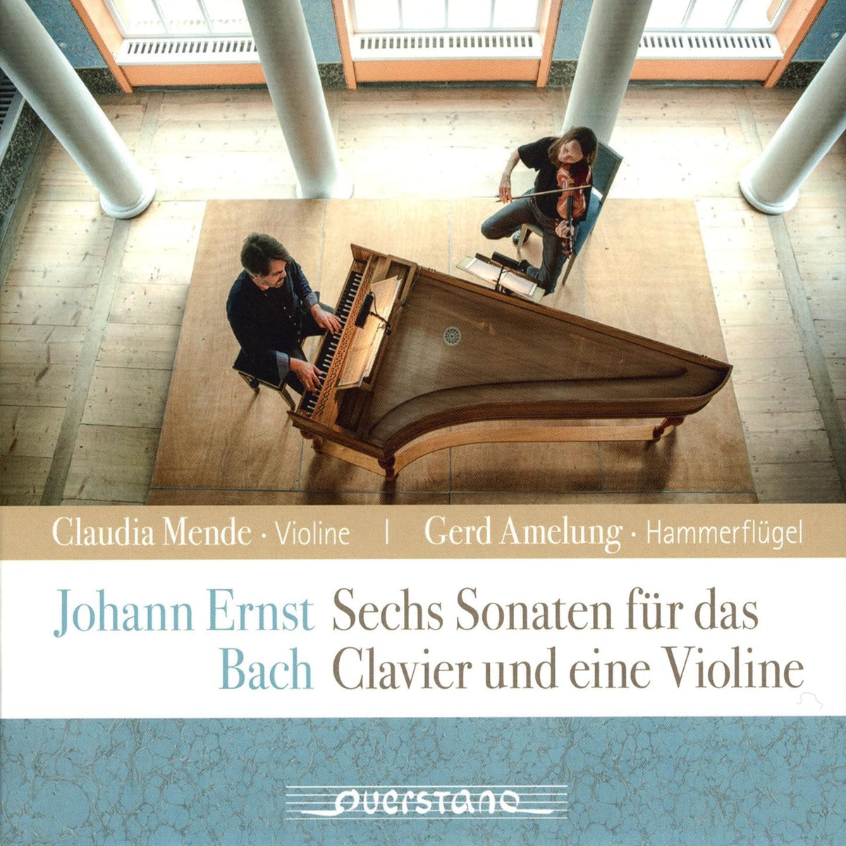 CD cover: violinist and pianist performing, with text identifying artists and composer.