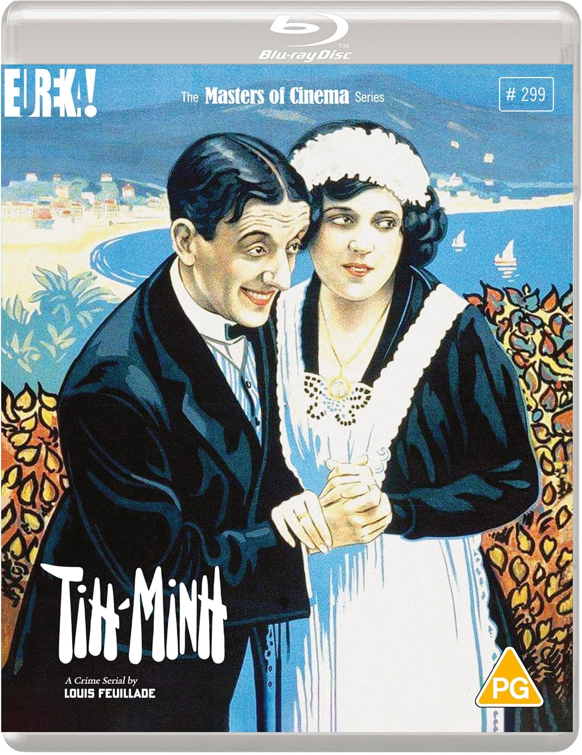 Blu-ray cover art featuring a man and woman in period clothing against coastal background.