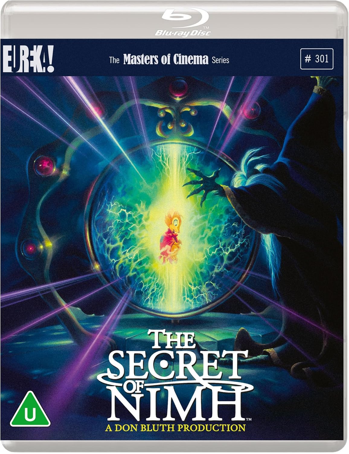 Blu-ray cover art for The Secret of Nimh featuring a glowing magical portal.