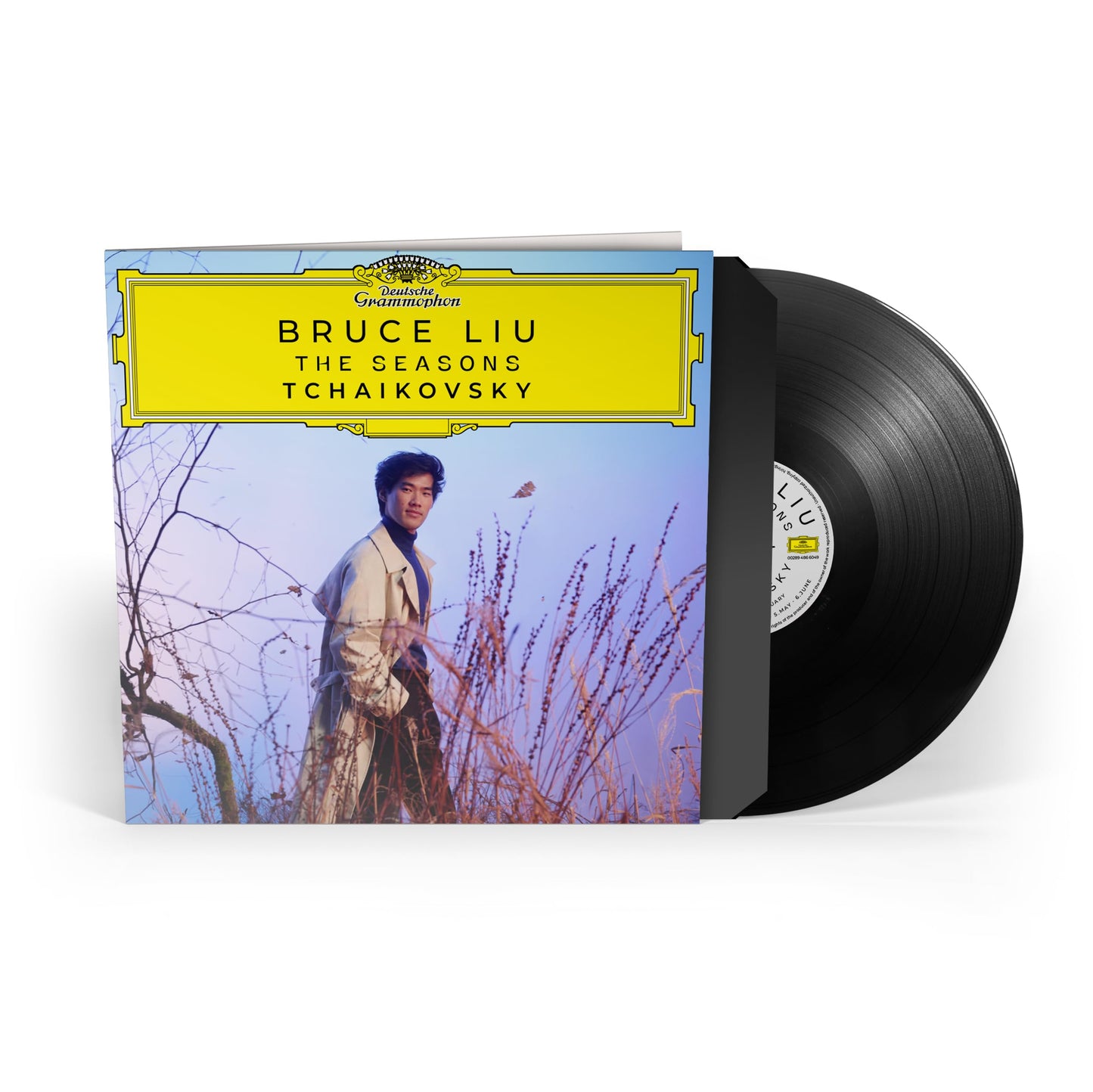 Vinyl record of Bruce Liu performing Tchaikovsky’s “The Seasons,” with cover art.