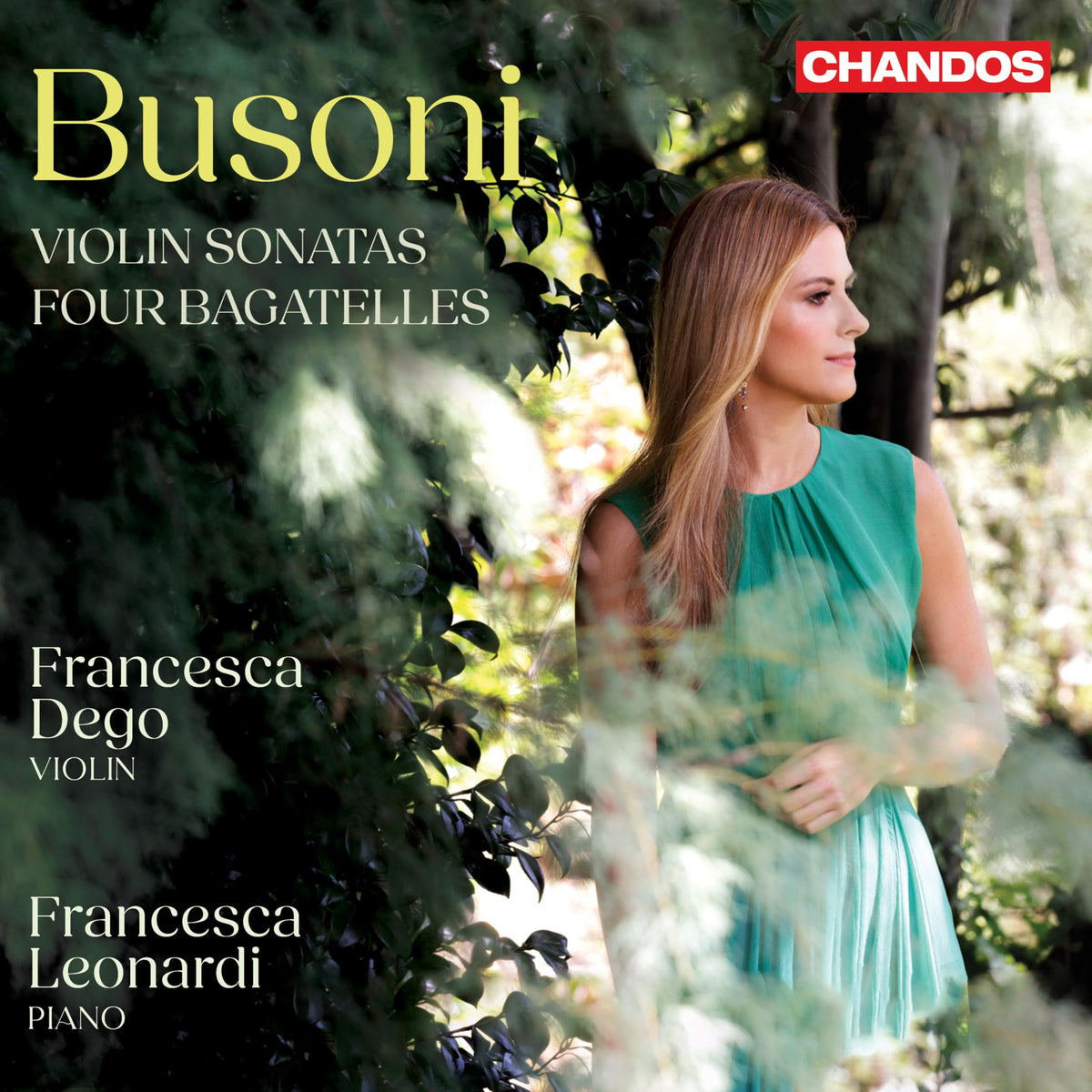 CD cover featuring violinist Francesca Dego and pianist Francesco Leonardi.