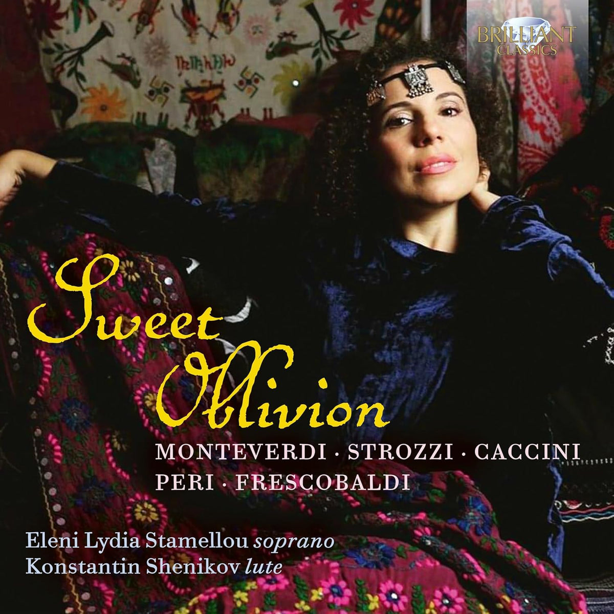 CD cover: portrait of a soprano with ornate text and floral design.