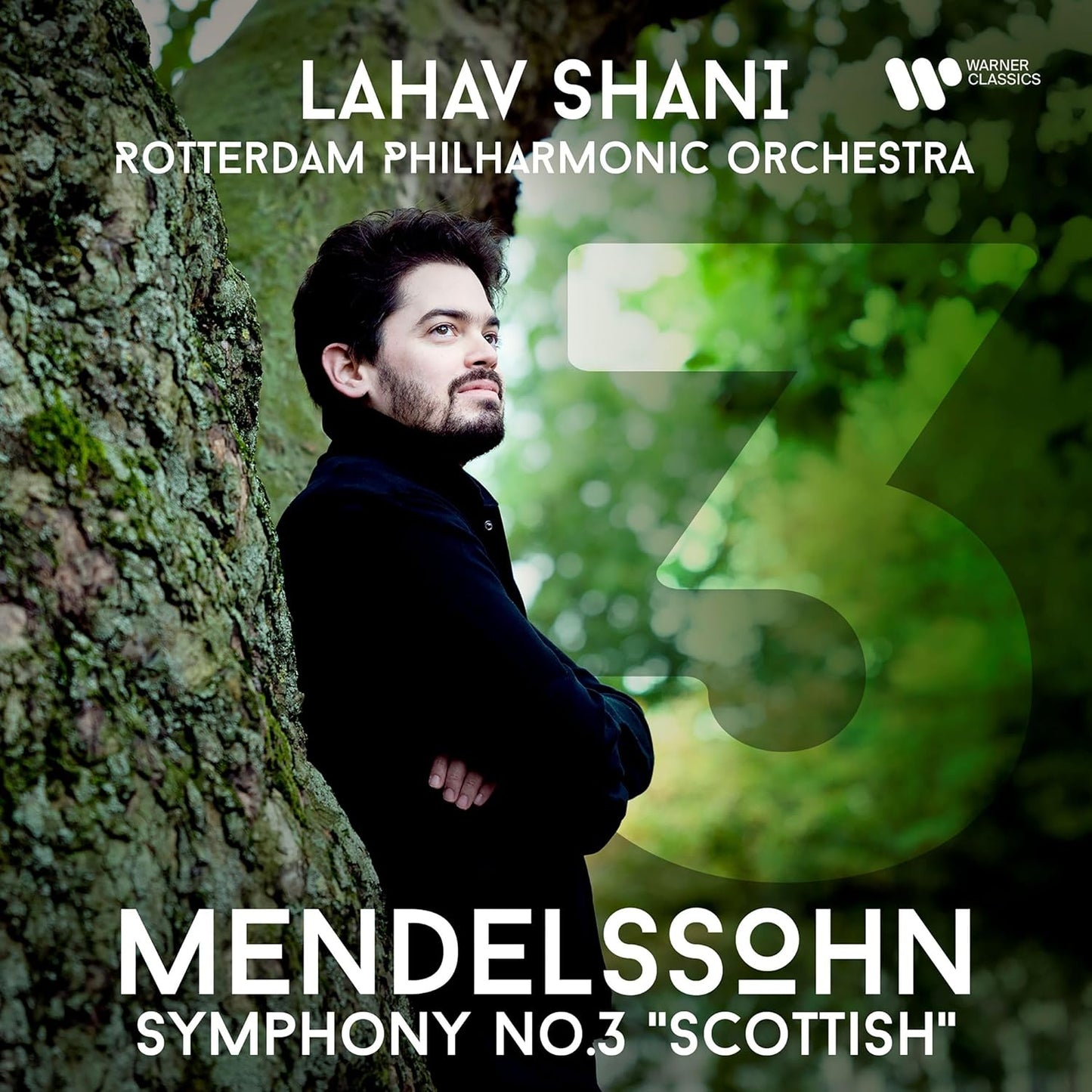 CD cover featuring conductor Lahav Shani and text "Mendelssohn Symphony No. 3".