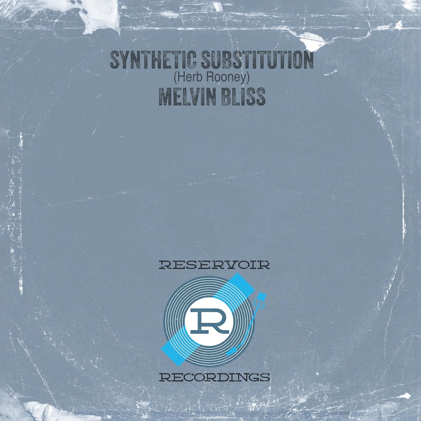 Vinyl record of Melvin Bliss's "Synthetic Substitution" with barcode visible.